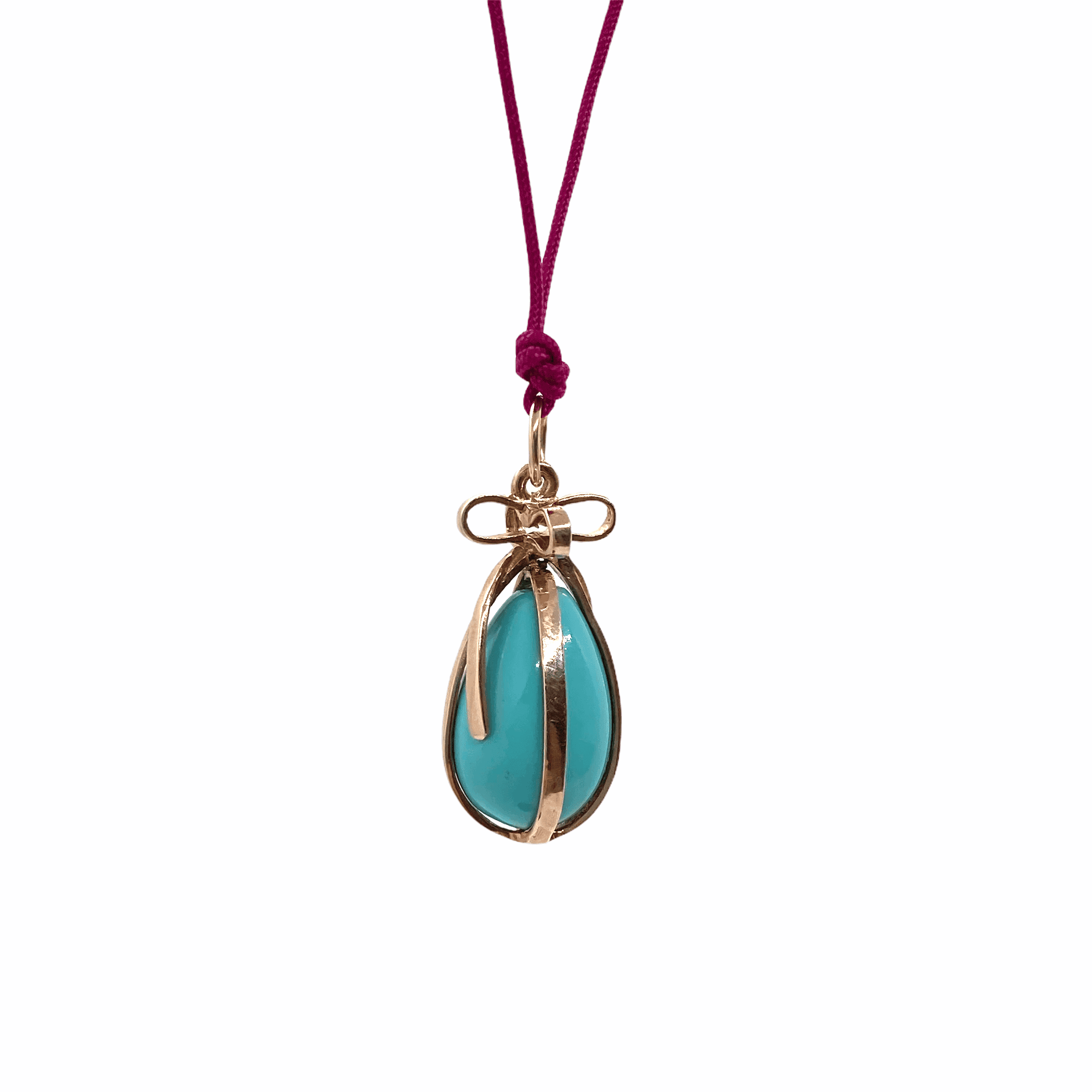 Turquoise egg pendant — Melina Fachidis