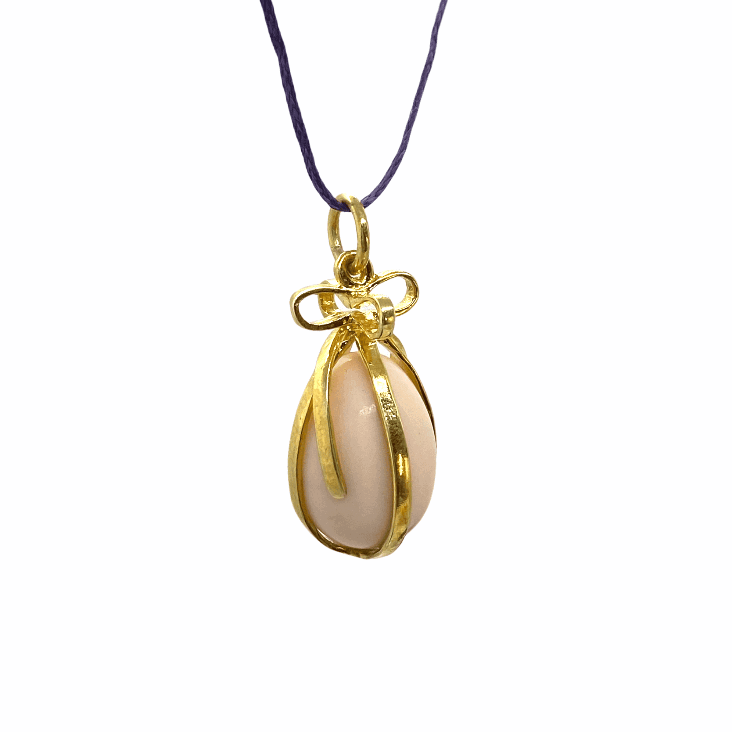 Rose opal egg pendant — Melina Fachidis