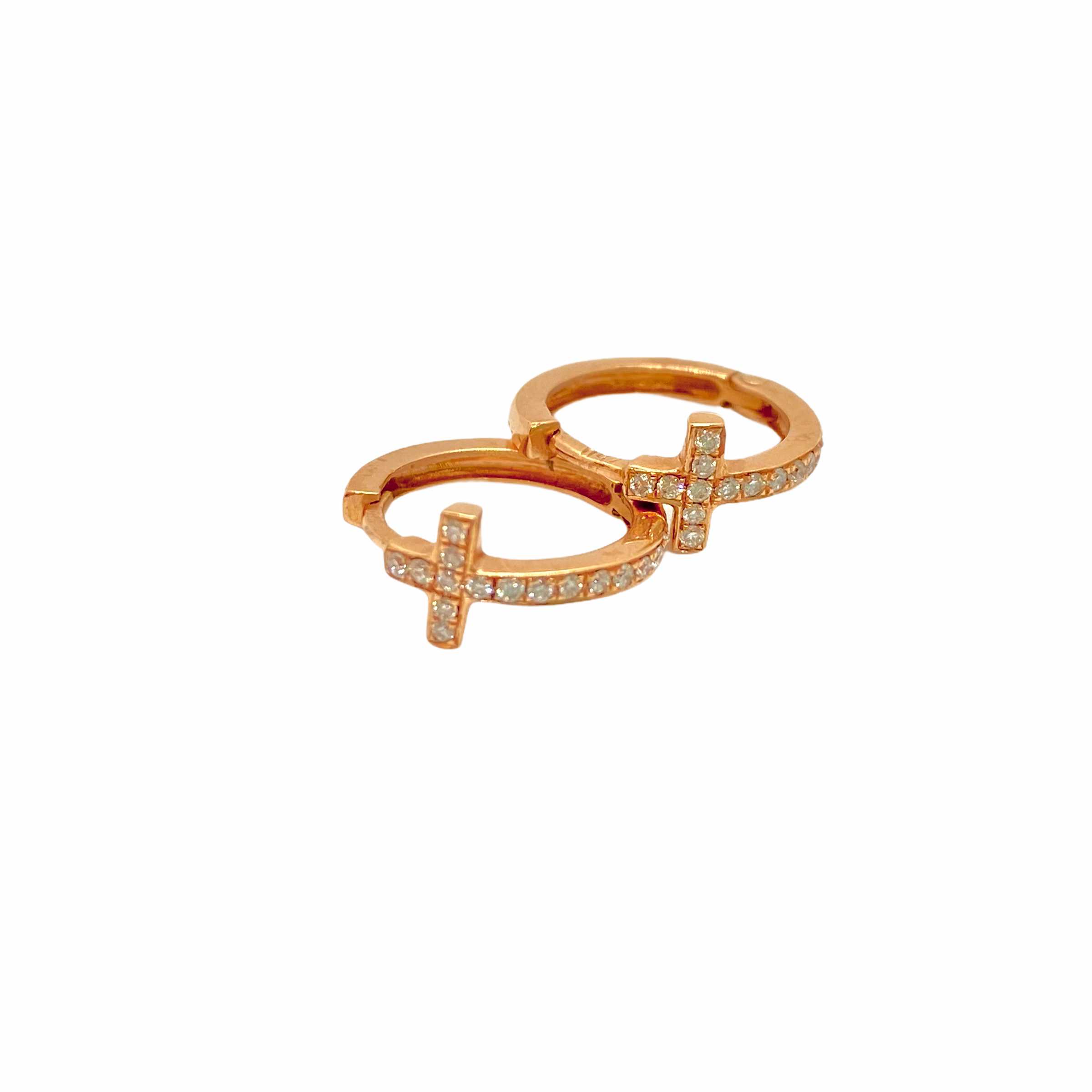Cross diamond hoops — Melina Fachidis (3)
