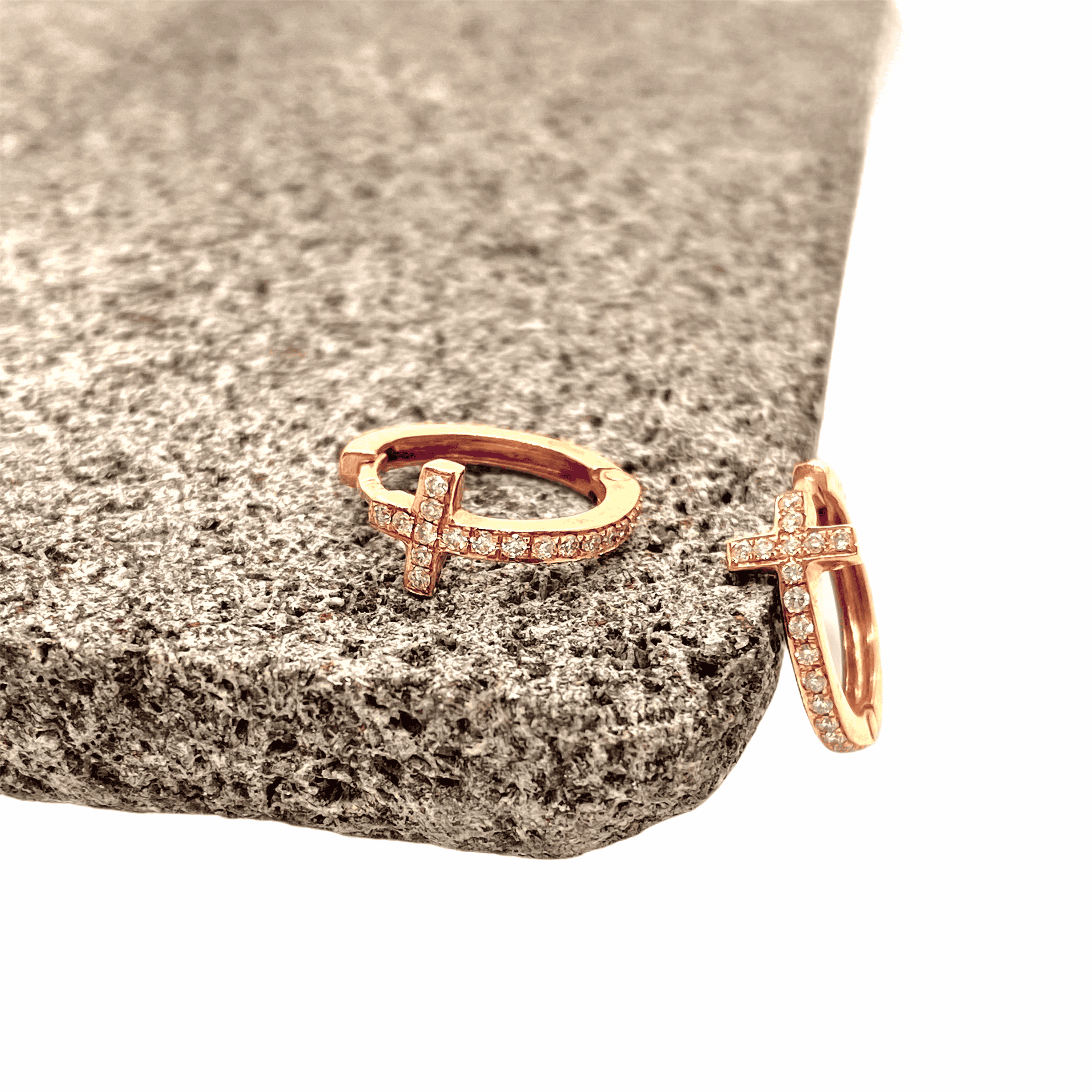 Cross diamond hoops — Melina Fachidis (5)