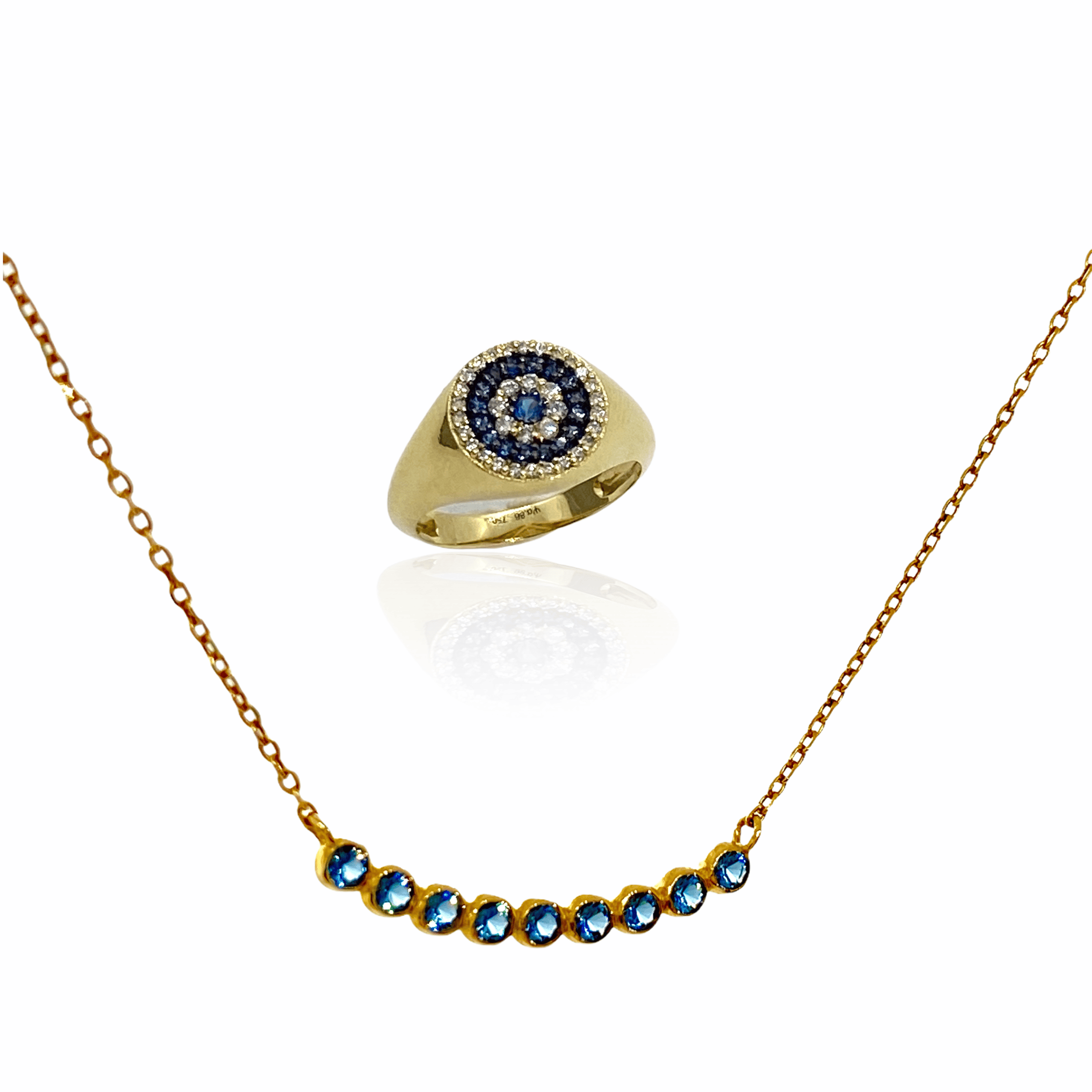 Blue topaz long bar necklace — Melina Fachidis (4)