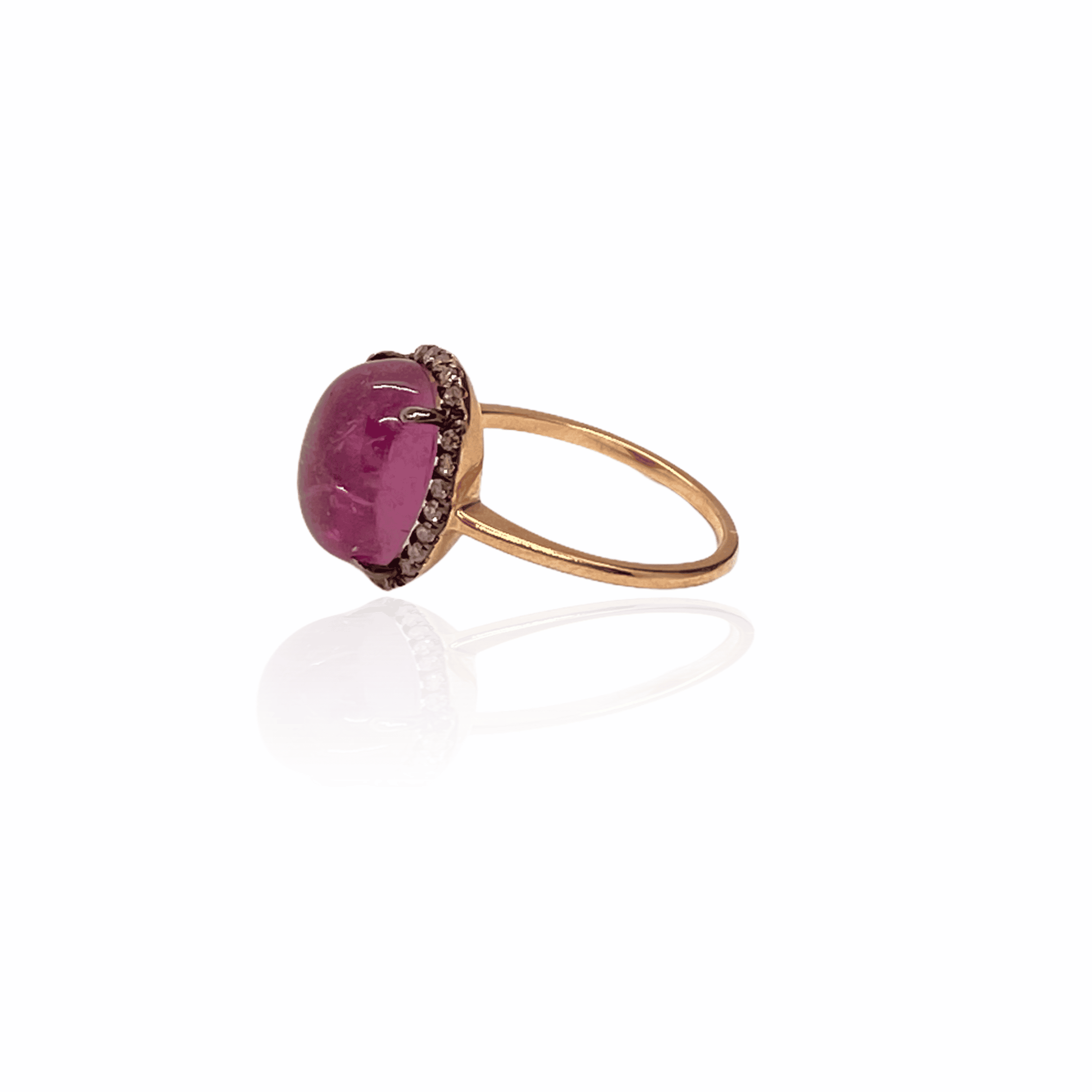 Pink tourmaline cabochon ring — Melina Fachidis (2)