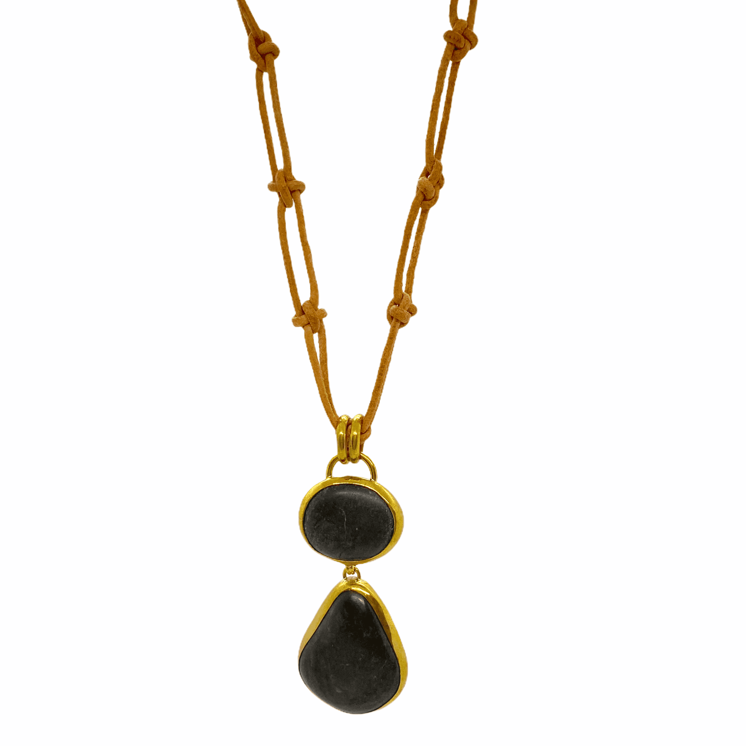 Double sea pebble necklace — Melina Fachidis