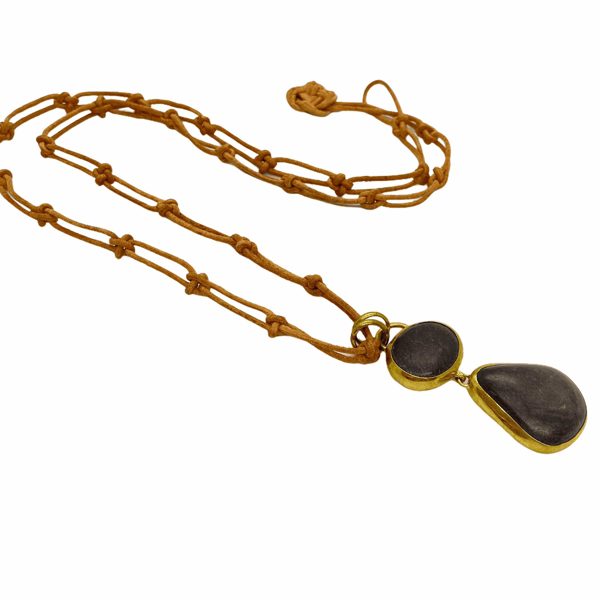 Double sea pebble necklace — Melina Fachidis (3)