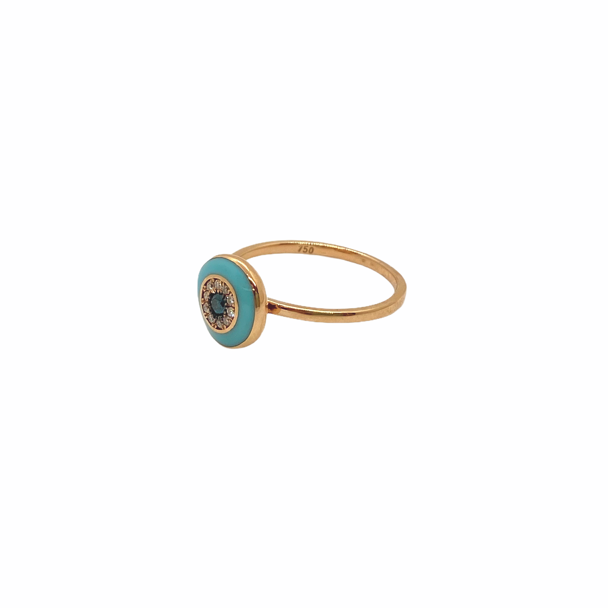 Turquoise enameled eye ring — Melina Fachidis (3)