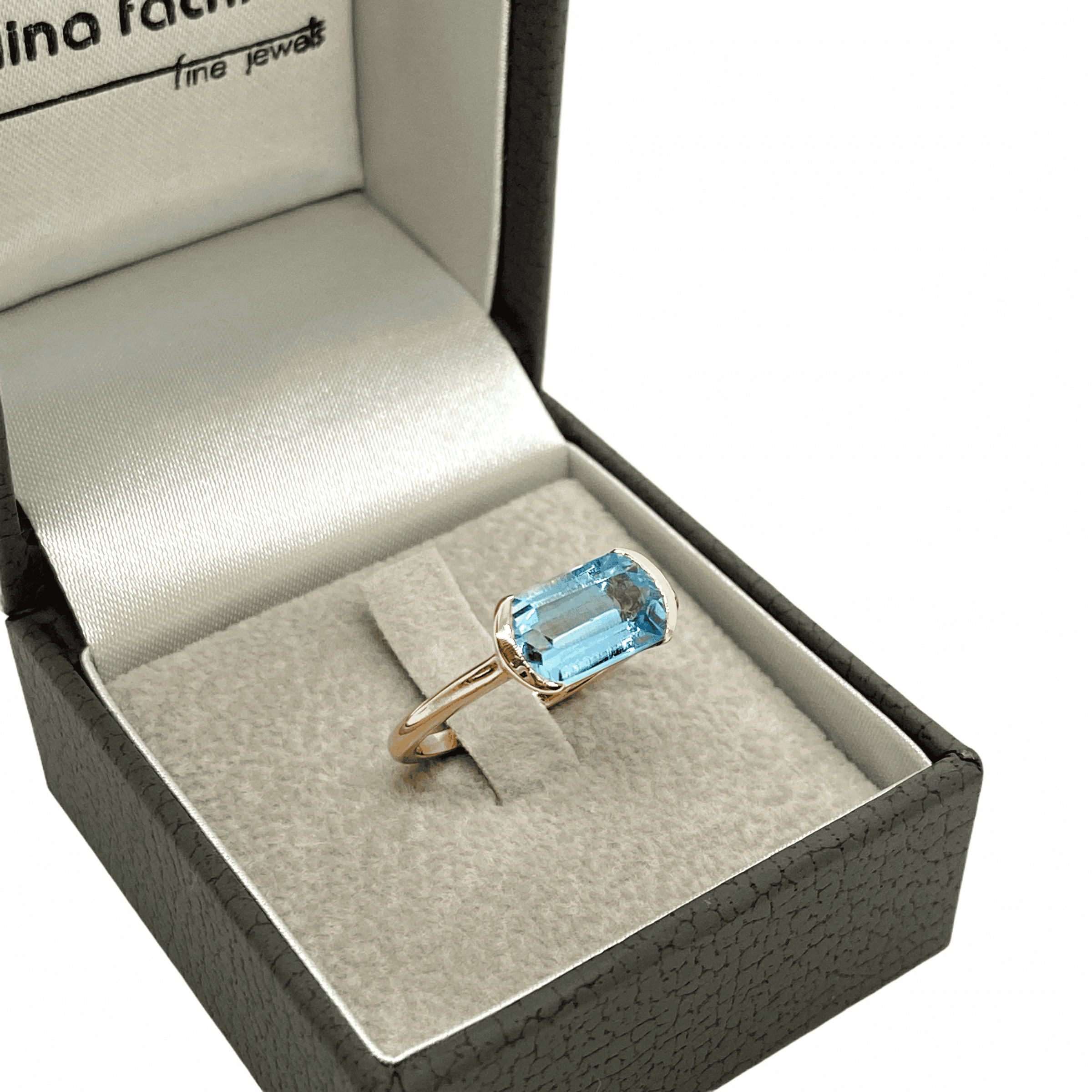 Blue topaz one stone ring — Melina Fachidis (2)