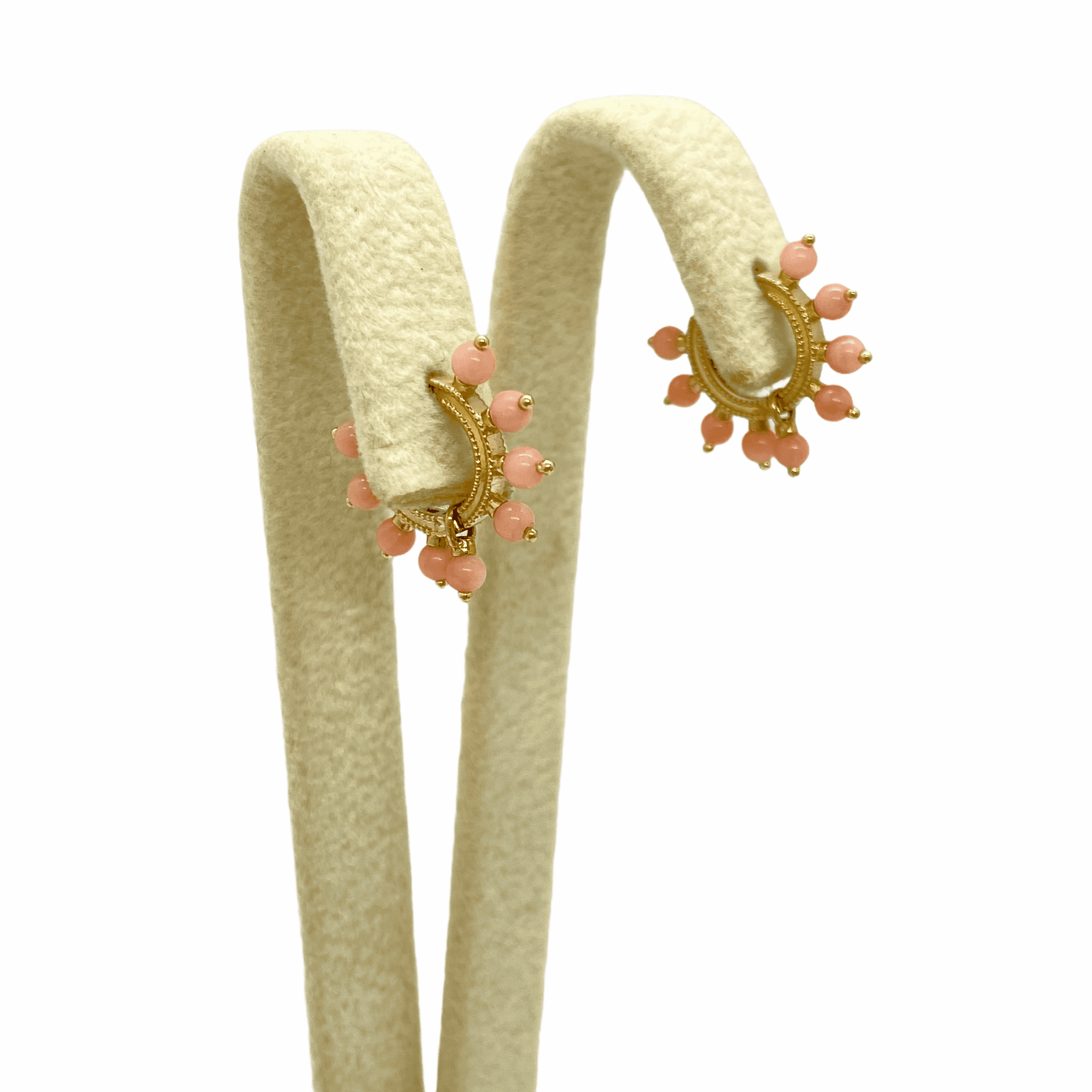 Angel pink coral hoops — Melina Fachidis (4)