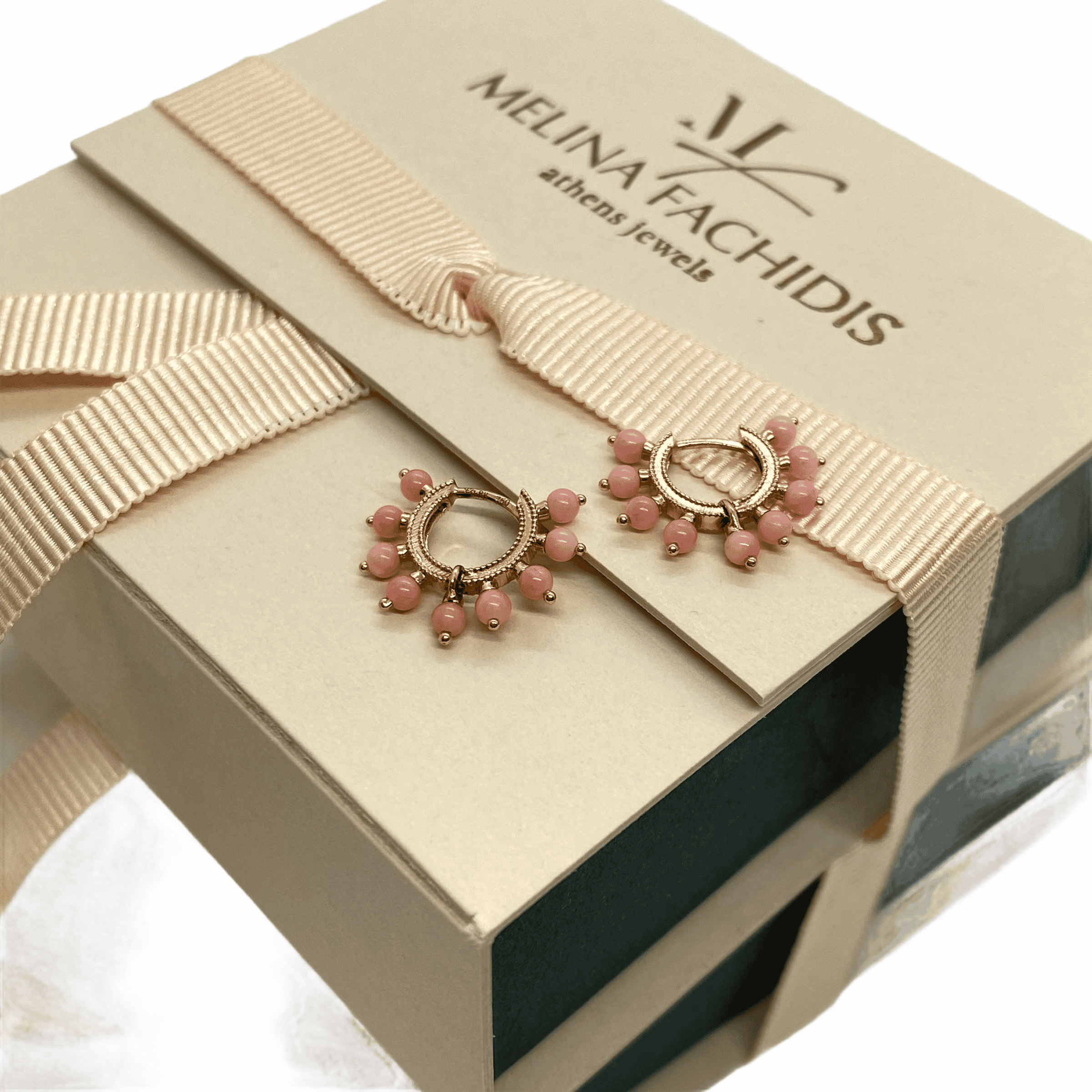 Angel pink coral hoops — Melina Fachidis (5)