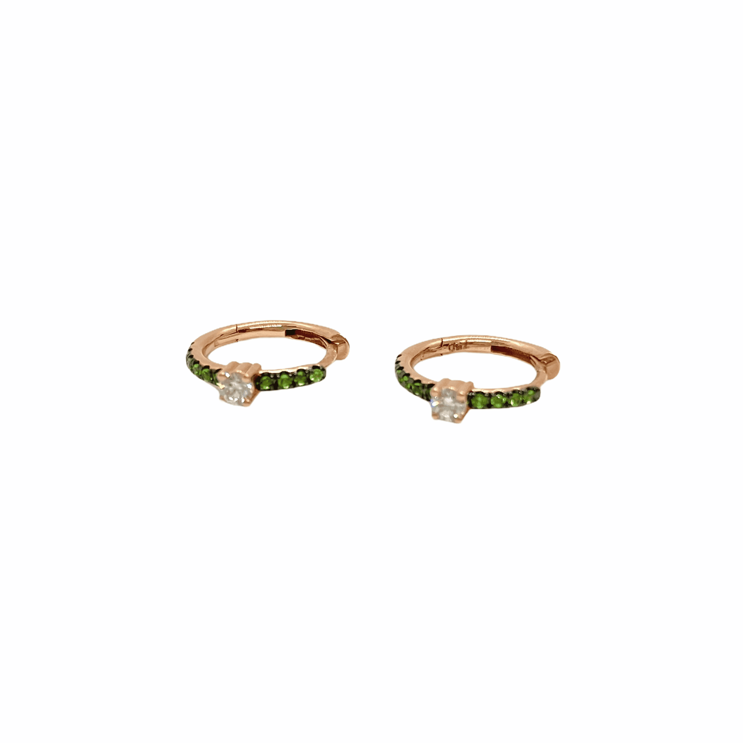 Tzavorite and diamond hoops — Melina Fachidis (3)