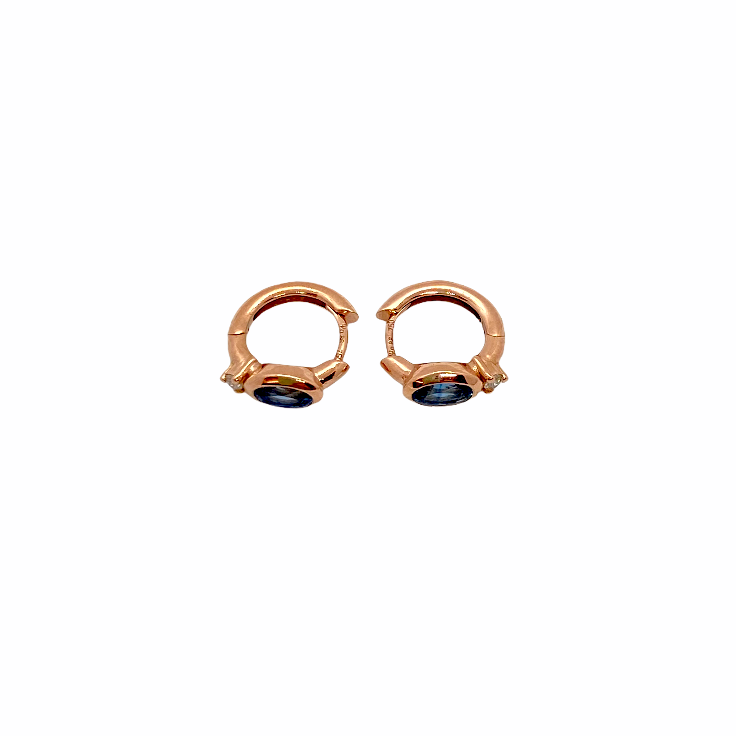 Oval sapphires and diamond hoop earrings — Melina Fachidis (3)