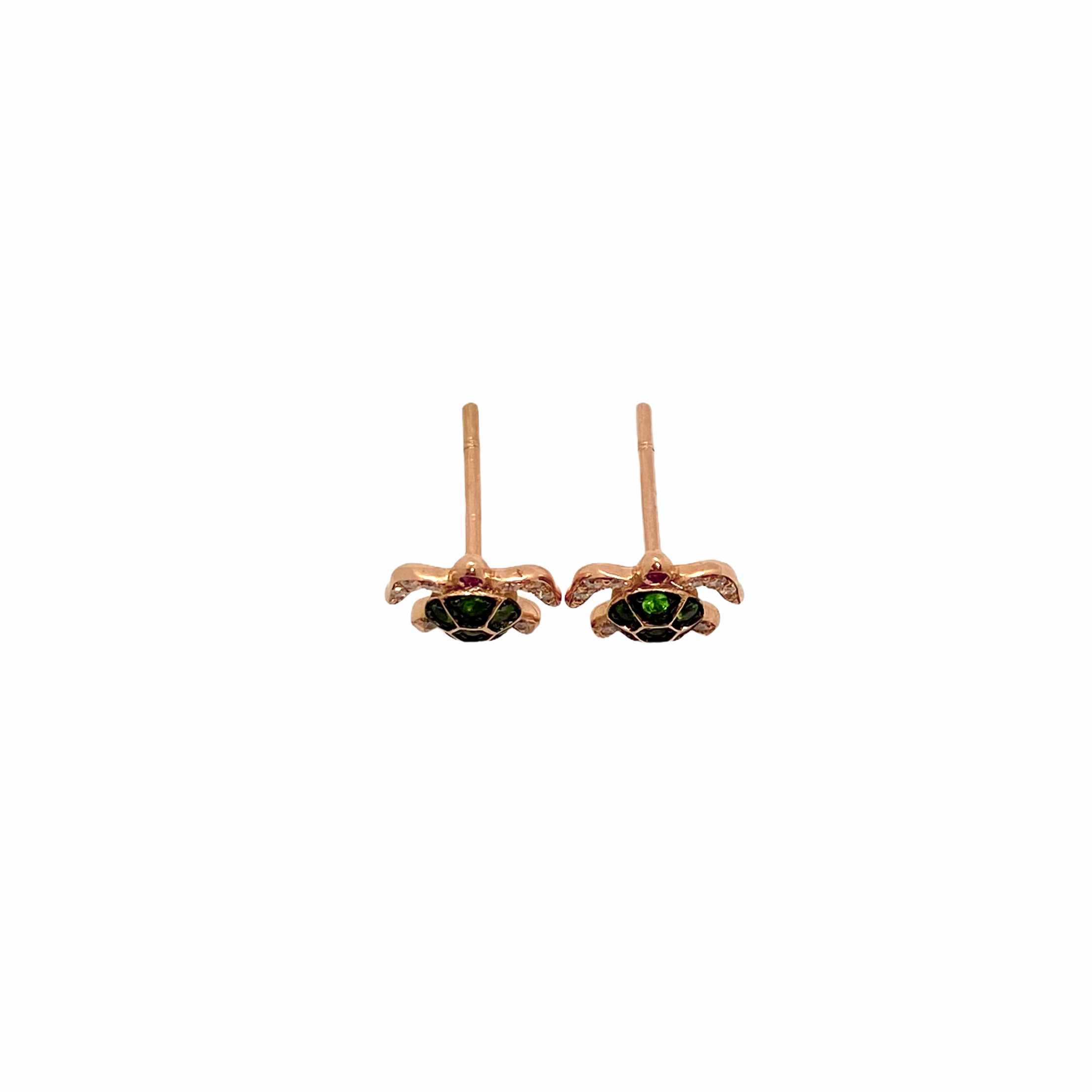 Turtle stud tsavorite earrings — Melina Fachidis (5)