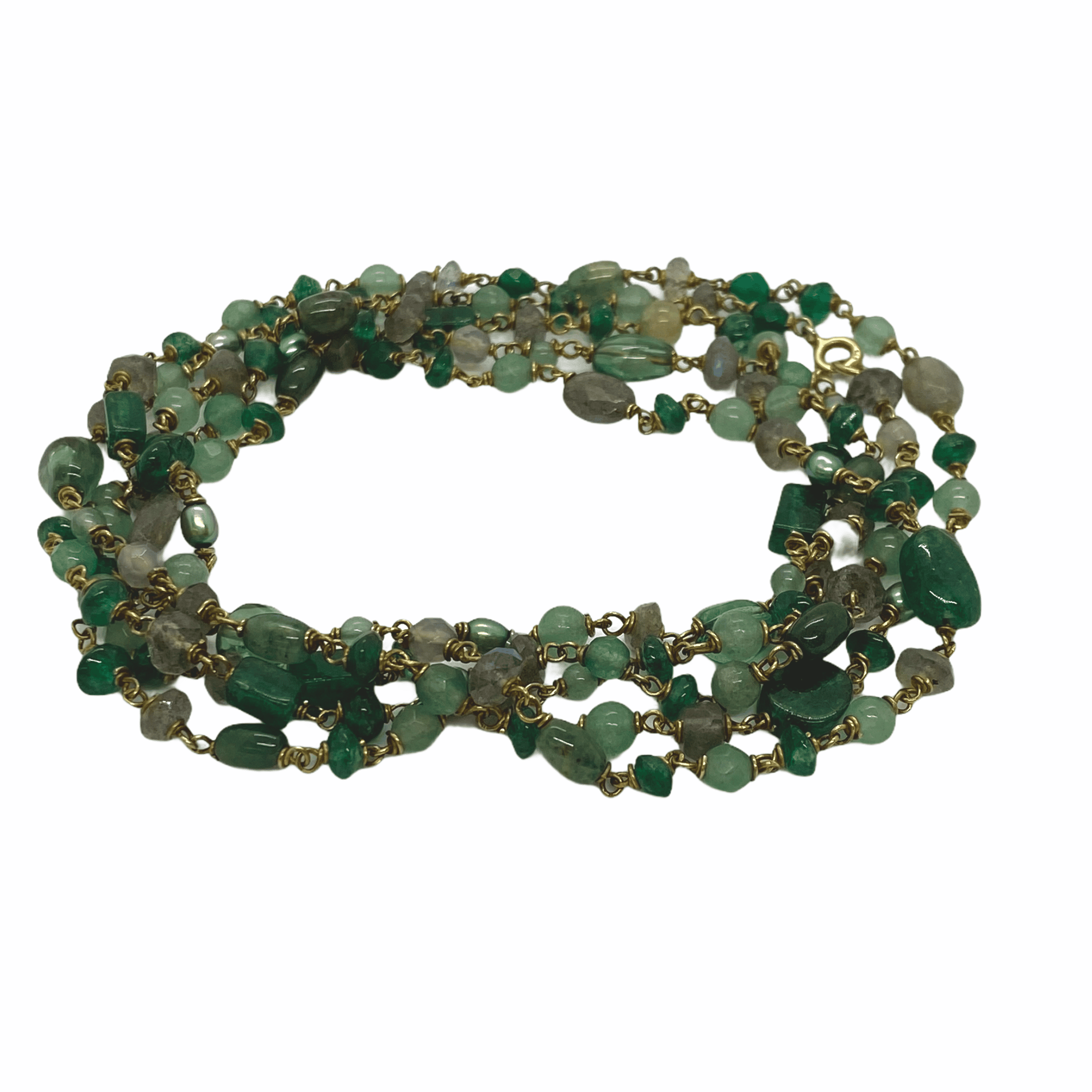 Multi color long necklace rosario — Melina Fachidis (3)