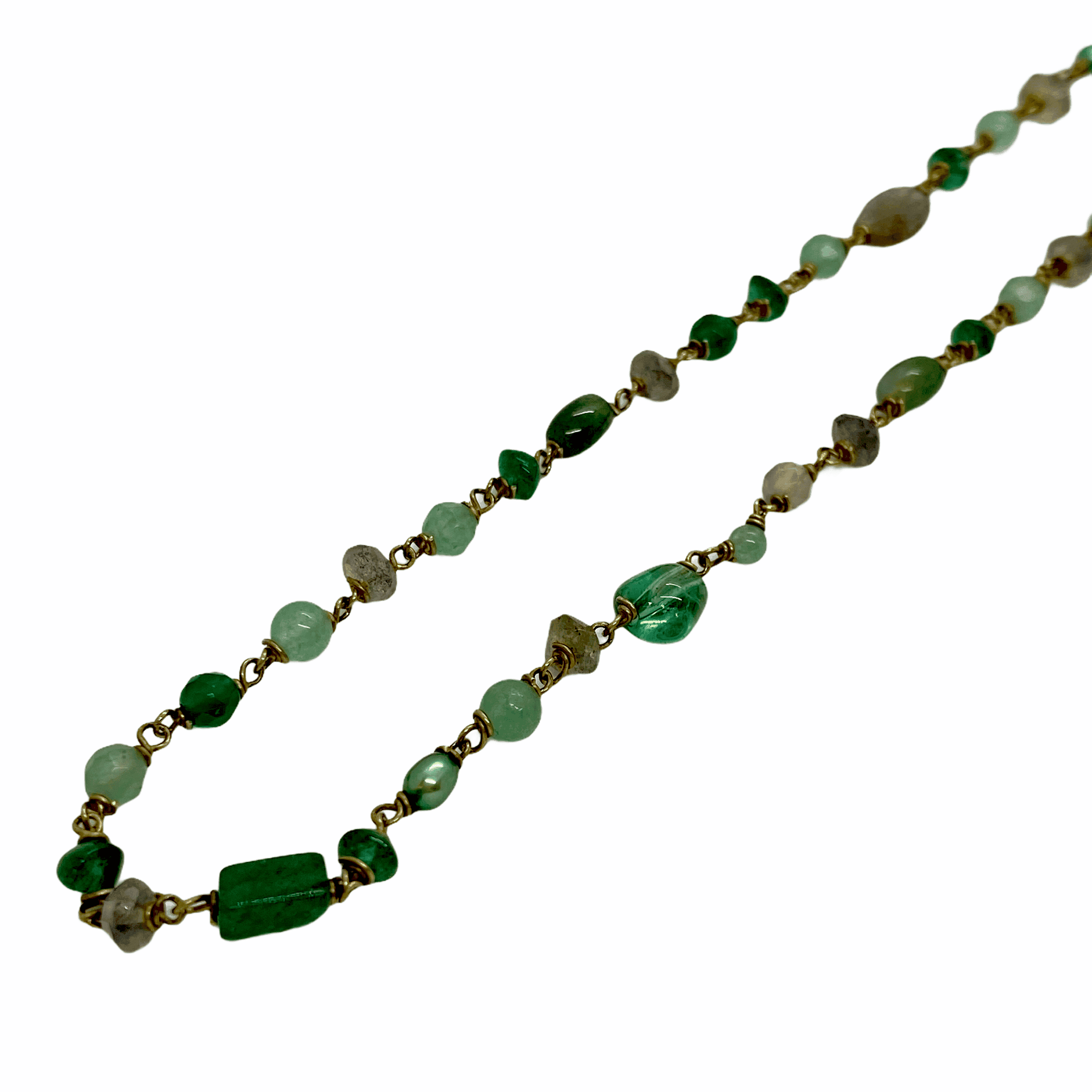 Multi color long necklace rosario — Melina Fachidis (4)