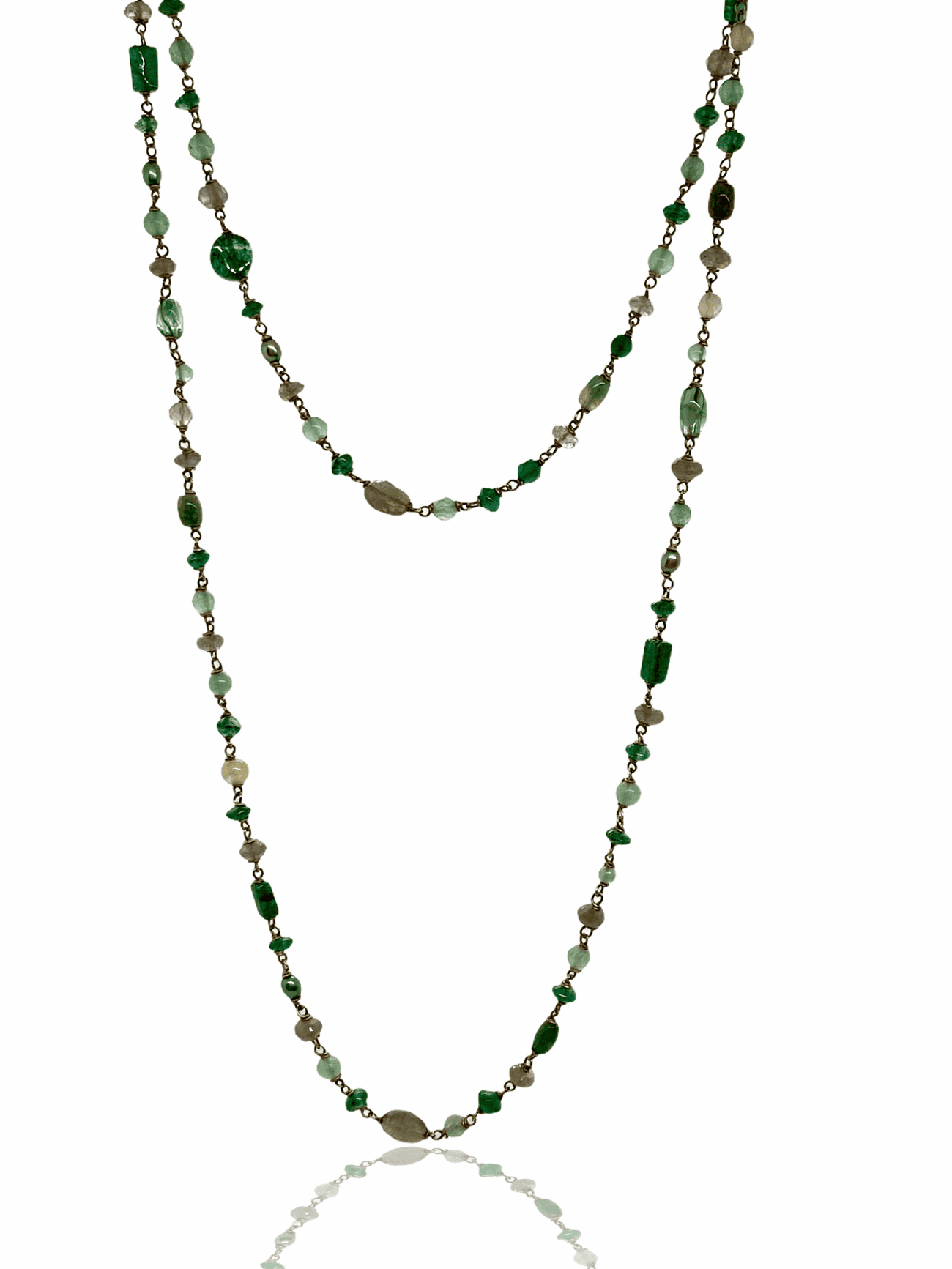 Multi color long necklace rosario — Melina Fachidis
