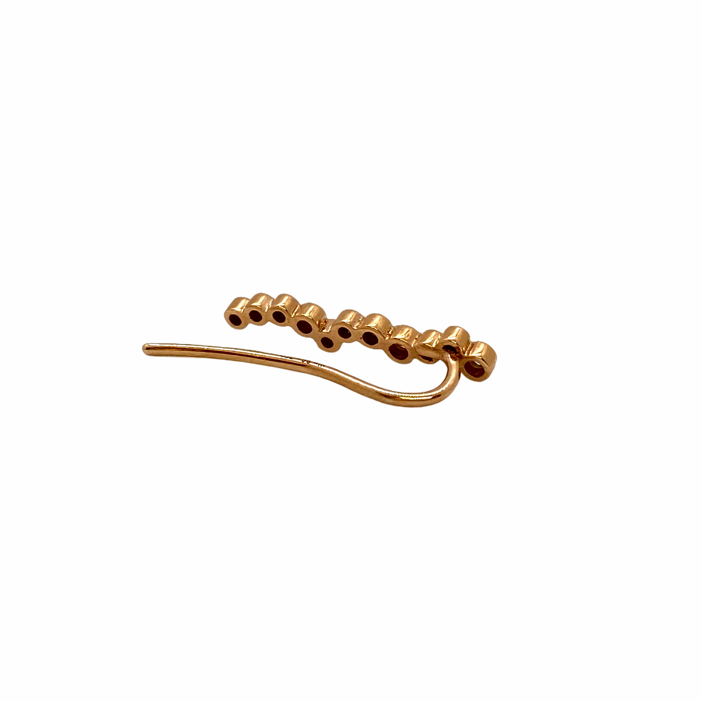 Climber 11 diamond rose gold single earring — Melina Fachidis (4)