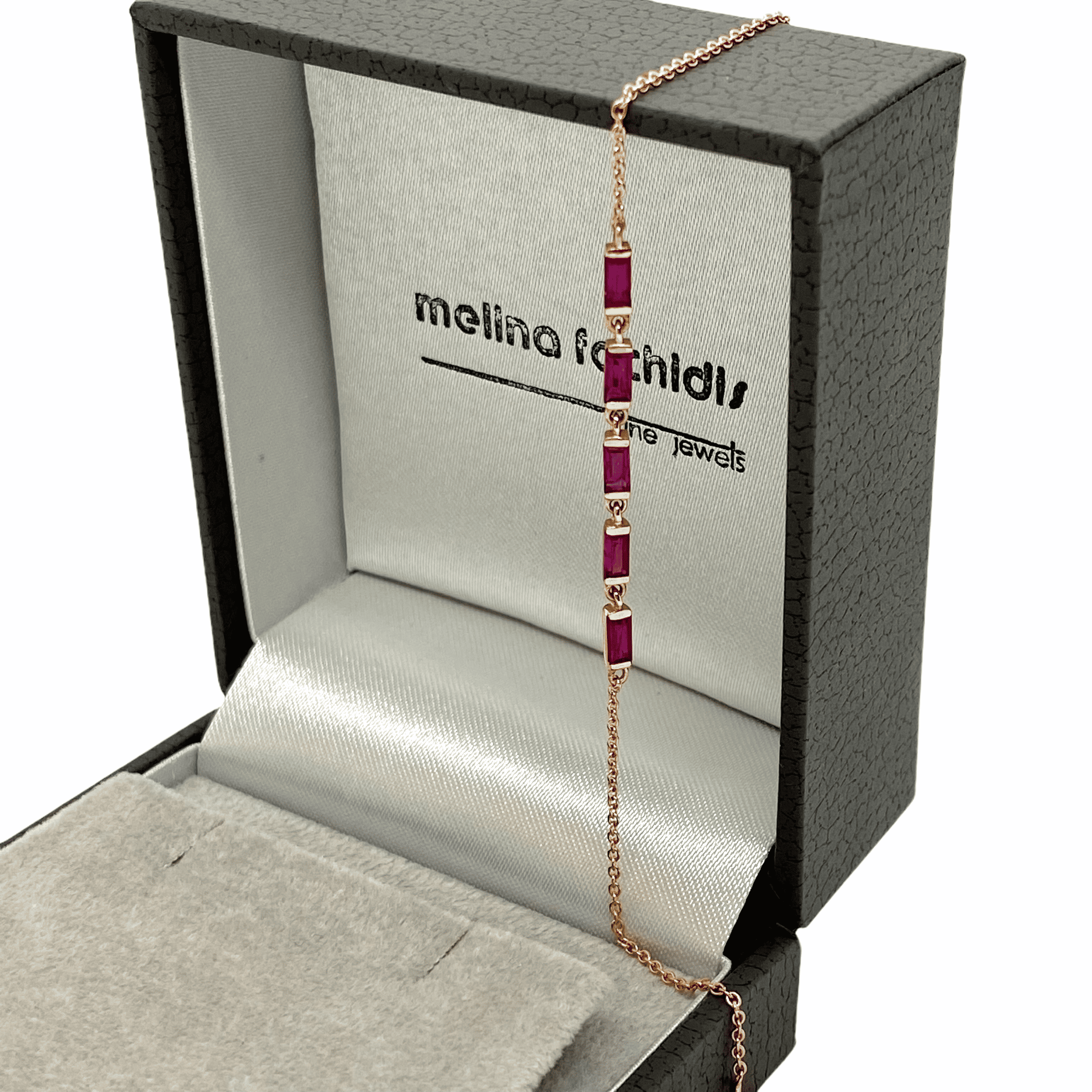 Rubies baguette chain bracelet — Melina Fachidis (4)