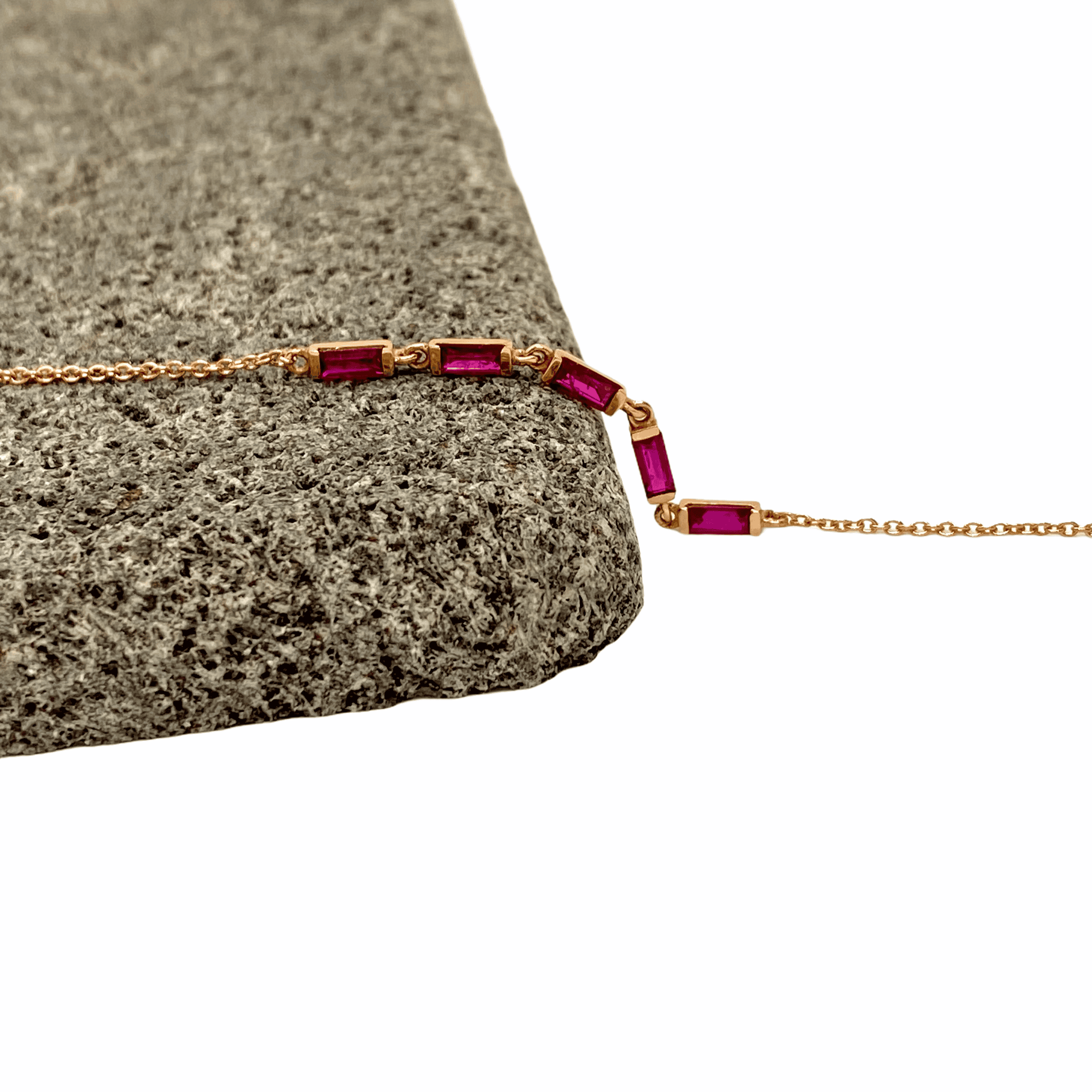 Rubies baguette chain bracelet — Melina Fachidis (6)