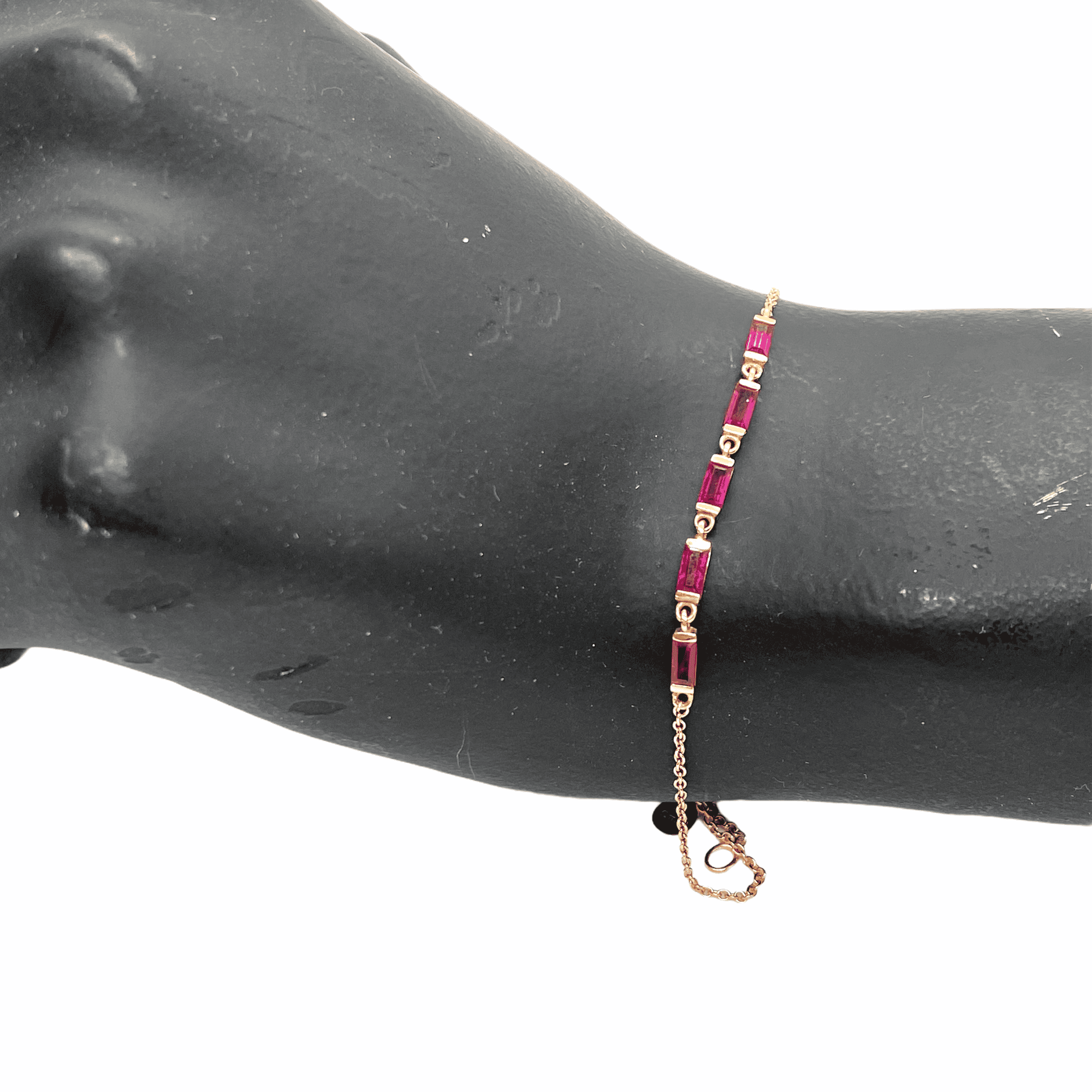 Rubies baguette chain bracelet — Melina Fachidis (5)