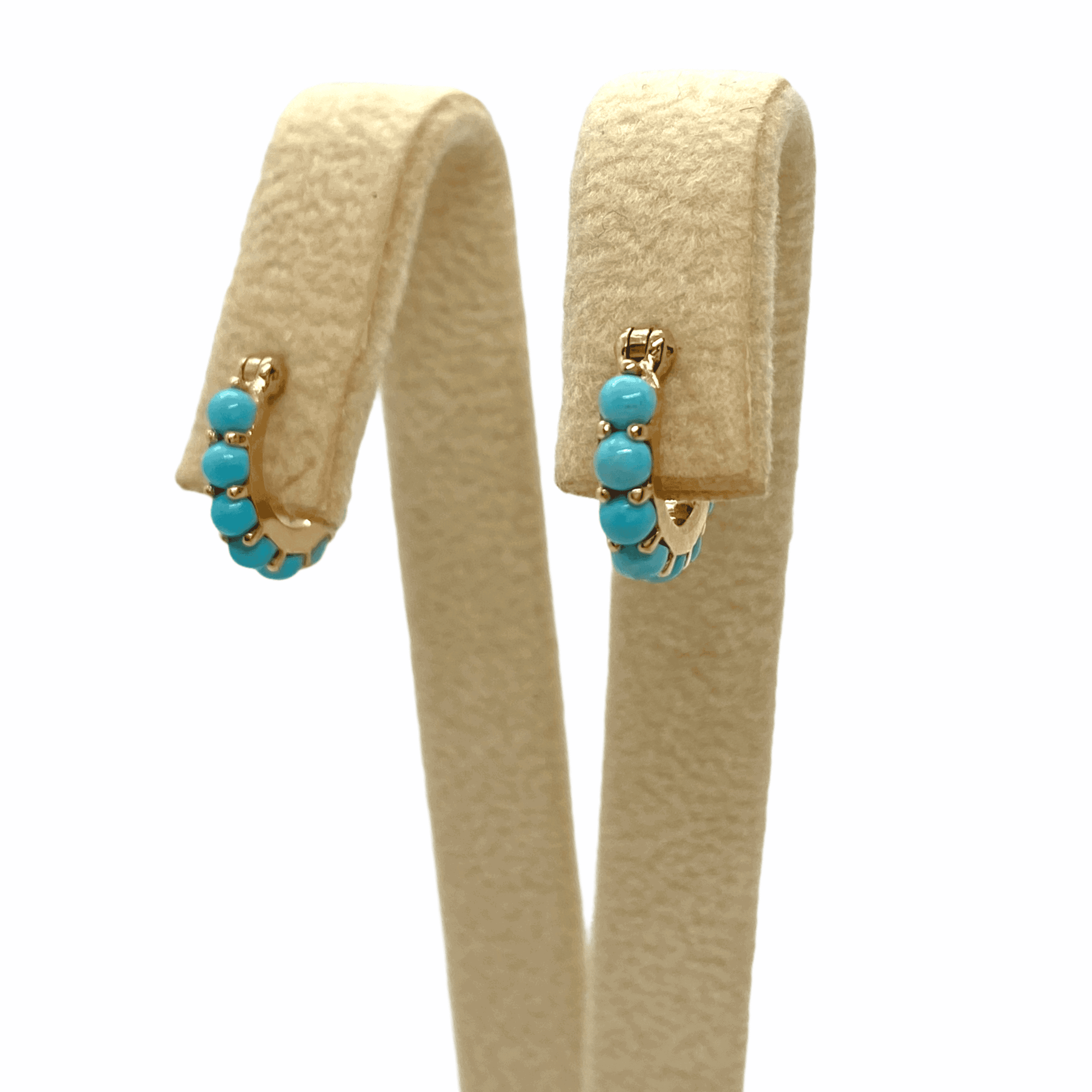 Turquoise small round hoops — Melina Fachidis (3)