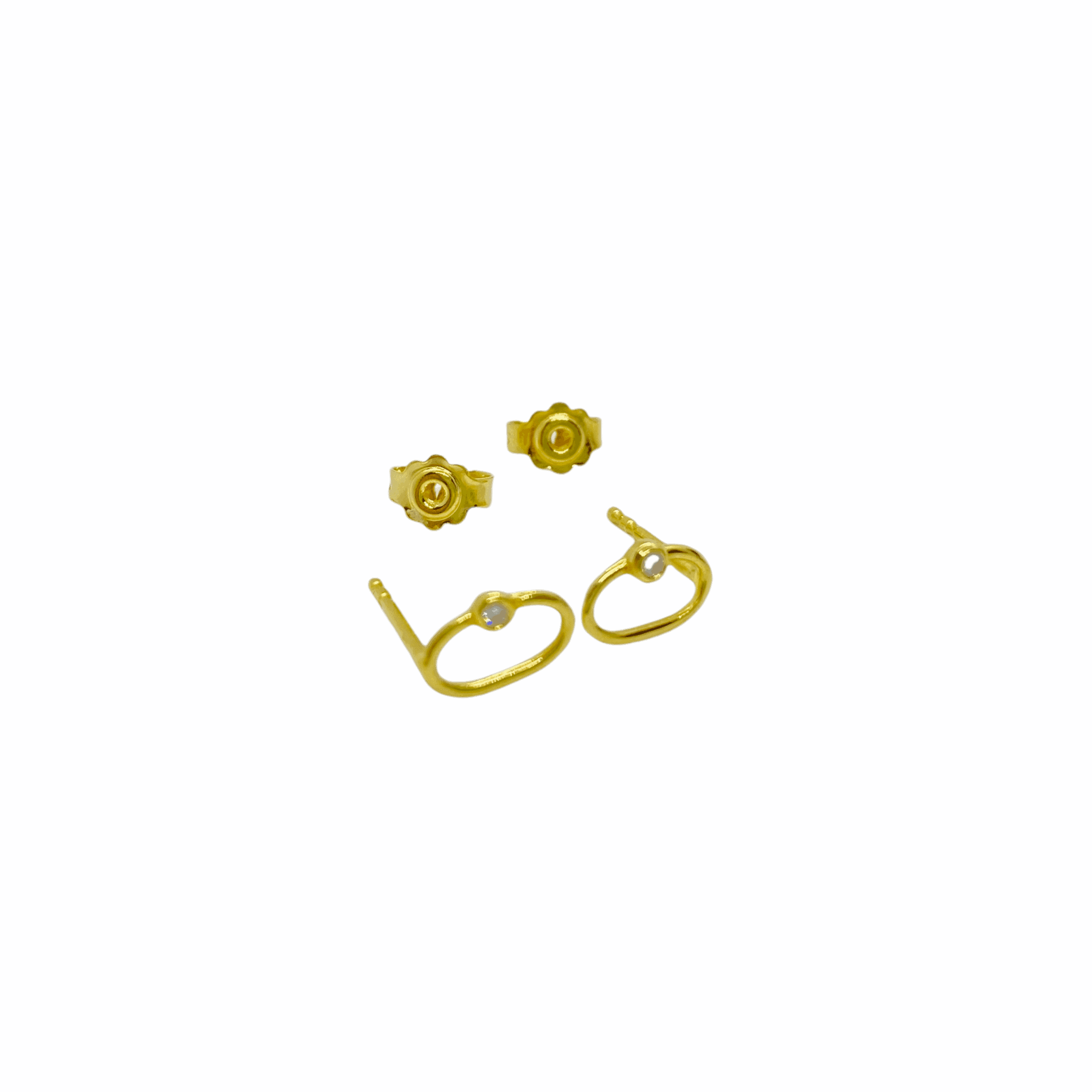 Oval diamond stud earrings — Melina Fachidis (2)