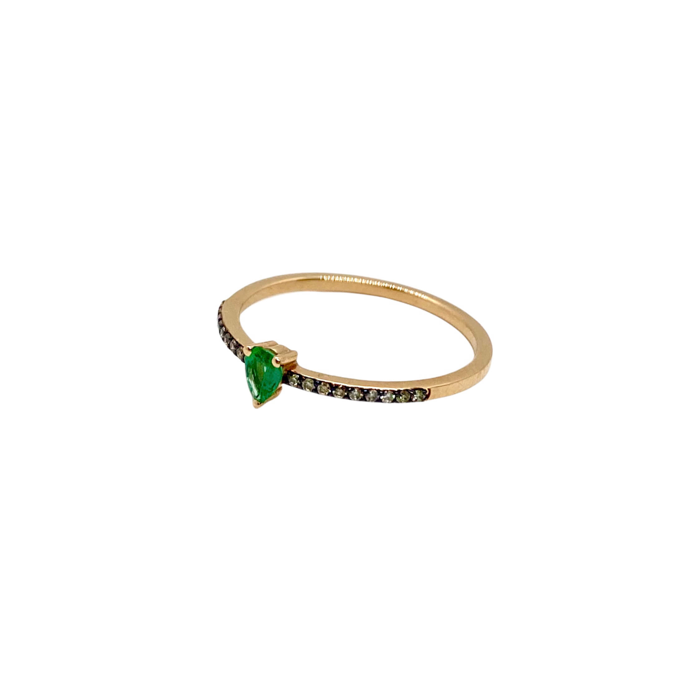 Pear shaped emerald ring — Melina Fachidis (3)