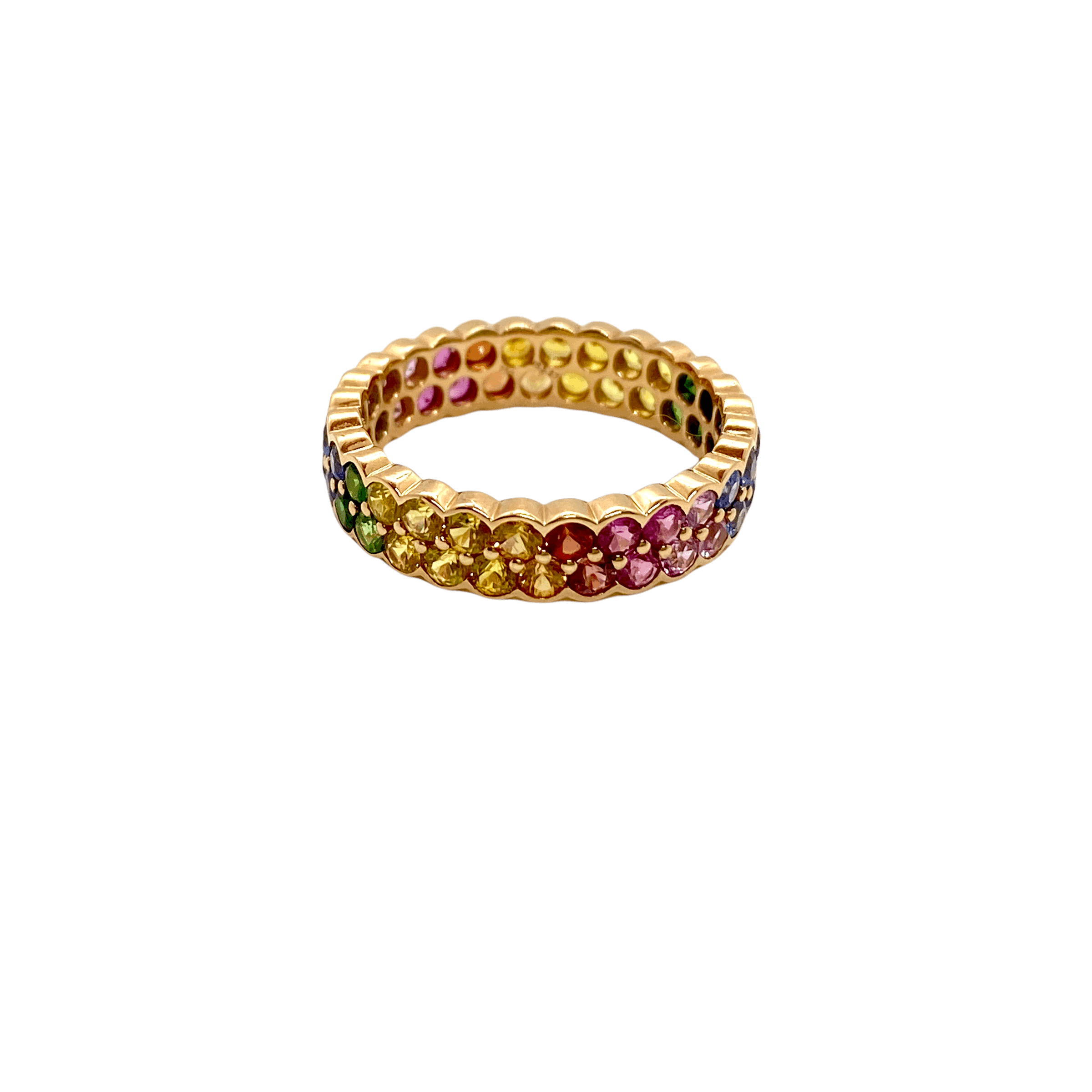 Rainbow multi color sapphire band — Melina Fachidis (5)