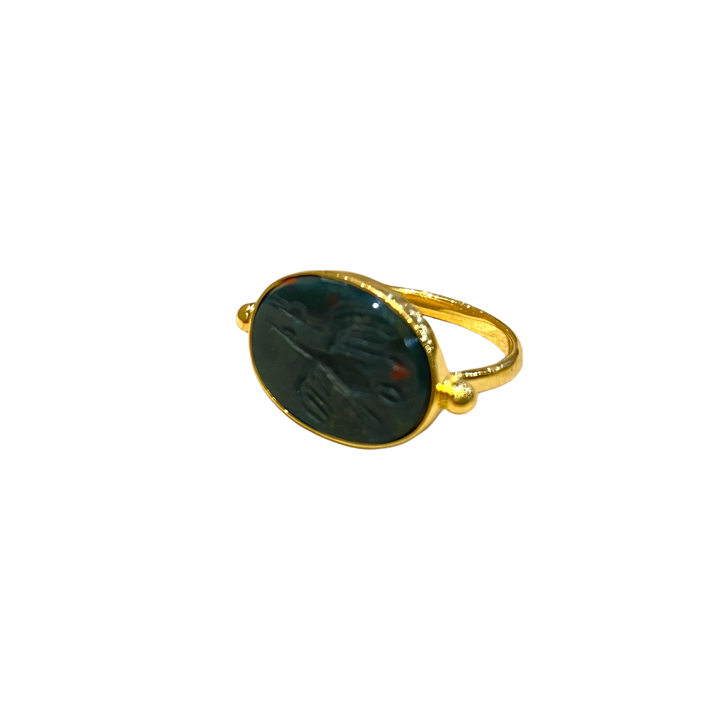 Bloodstone oval signet ring — Melina Fachidis (3)