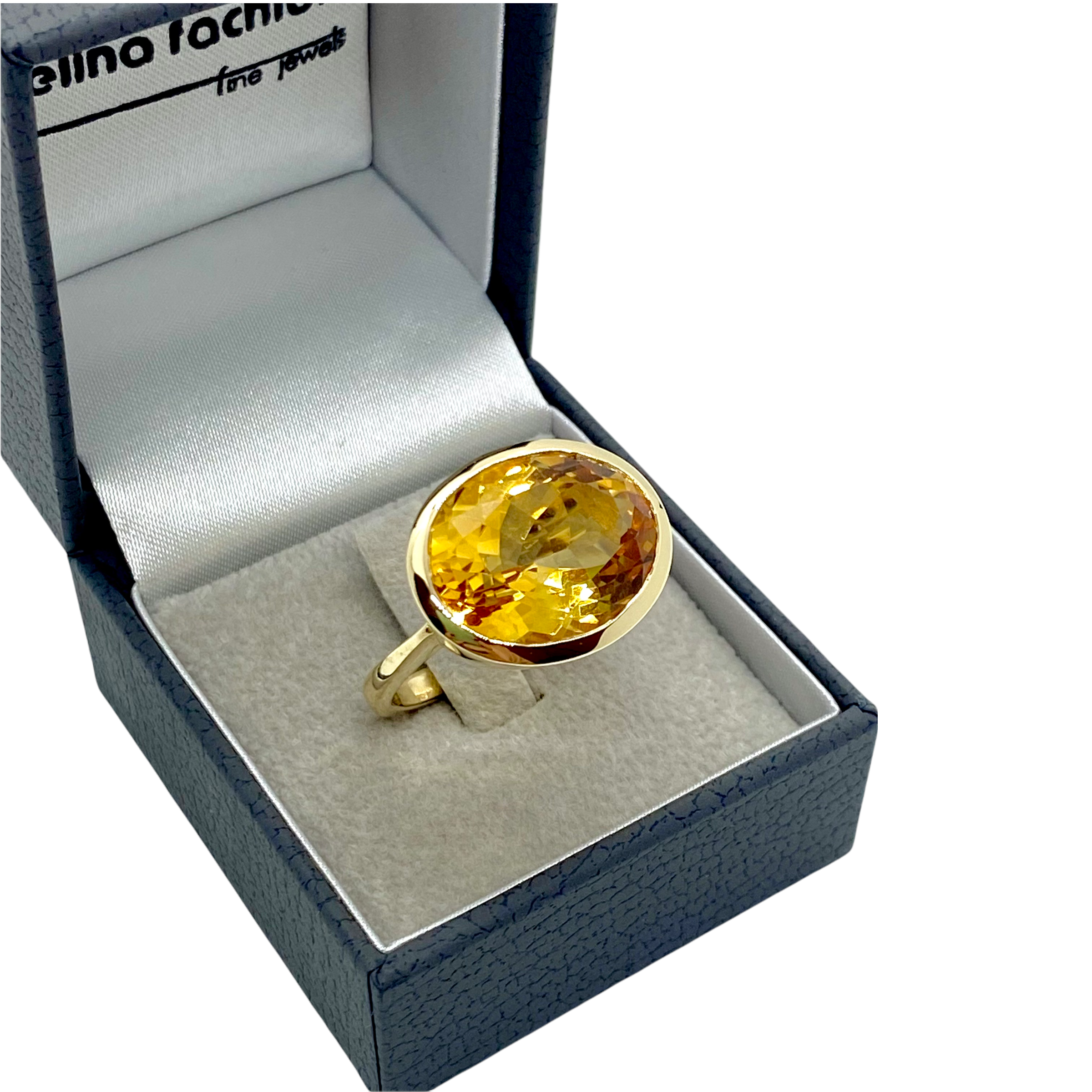 Huge oval citrine gold ring — Melina Fachidis (3)