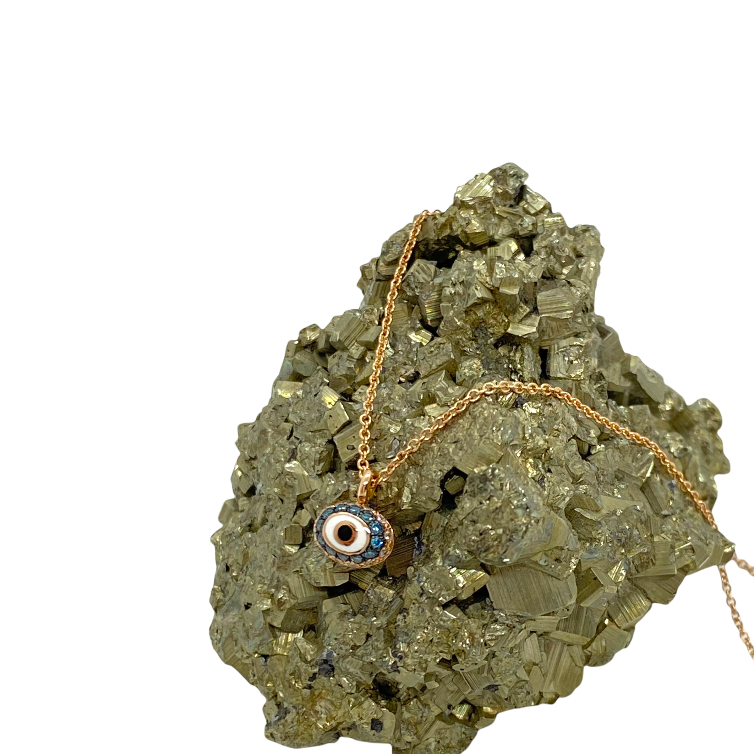 Tiny oval eye enamel pendant — Melina Fachidis (3)