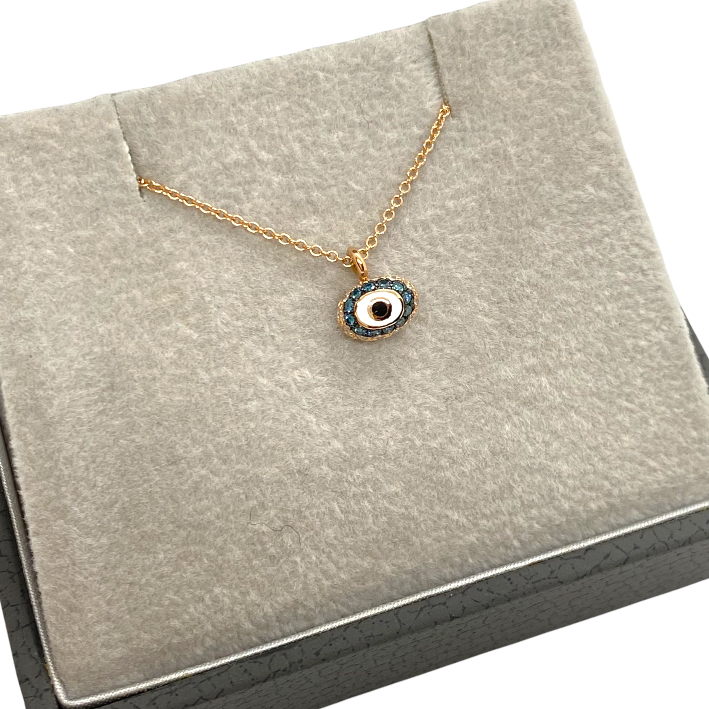 Tiny oval eye enamel pendant — Melina Fachidis (4)