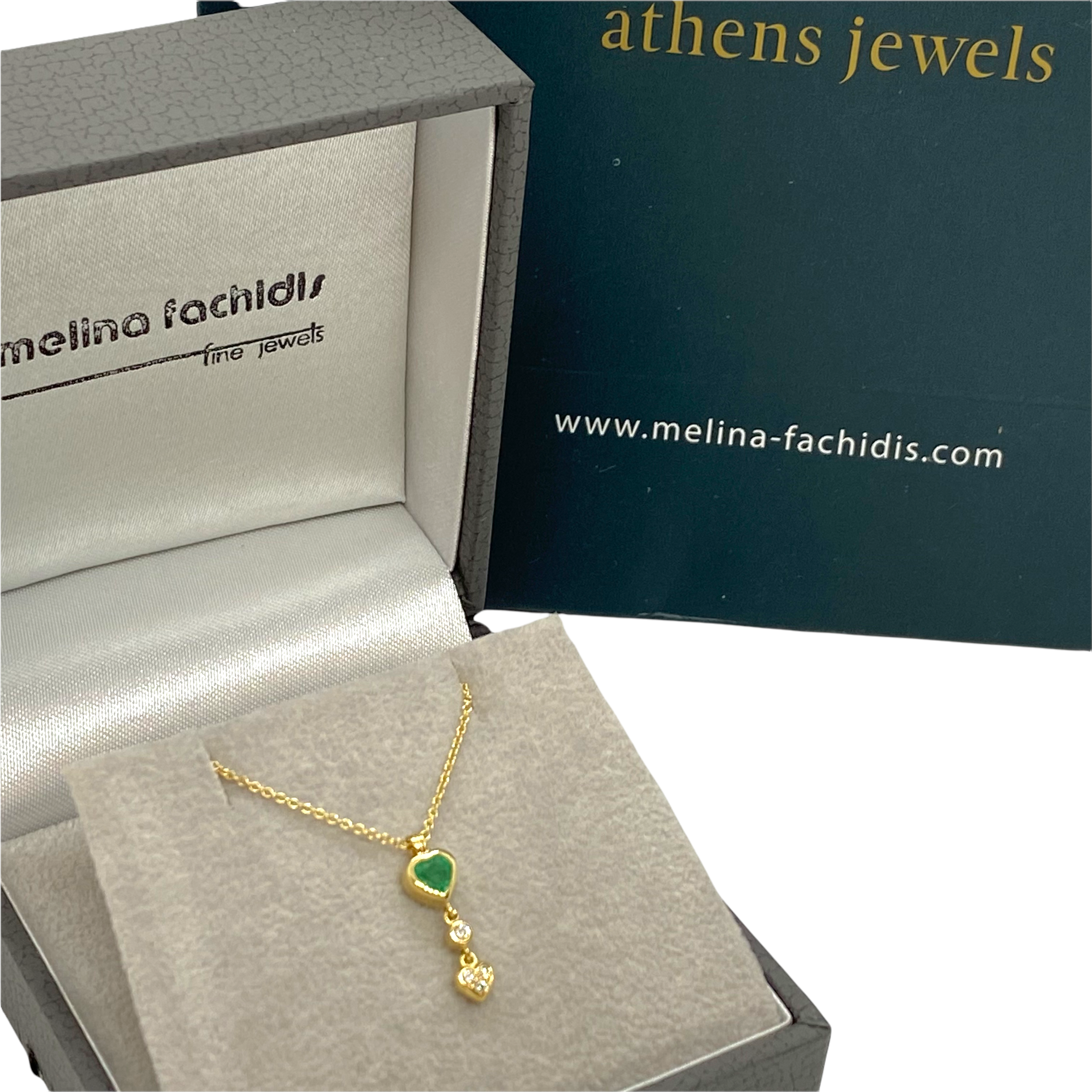 Emerald and heart pendant — Melina Fachidis (3)