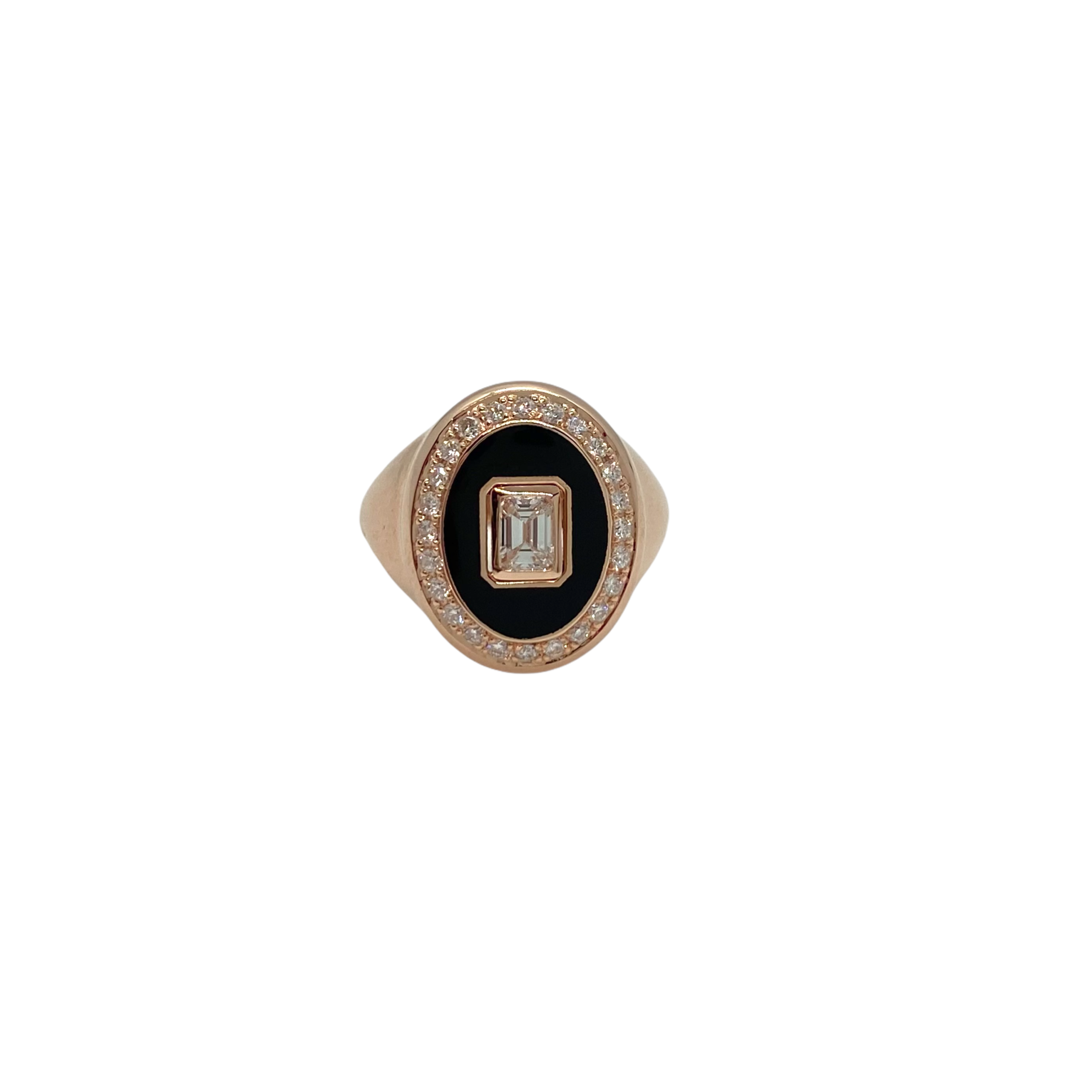 Baguette diamond luxury chevalier oval ring — Melina Fachidis (2)