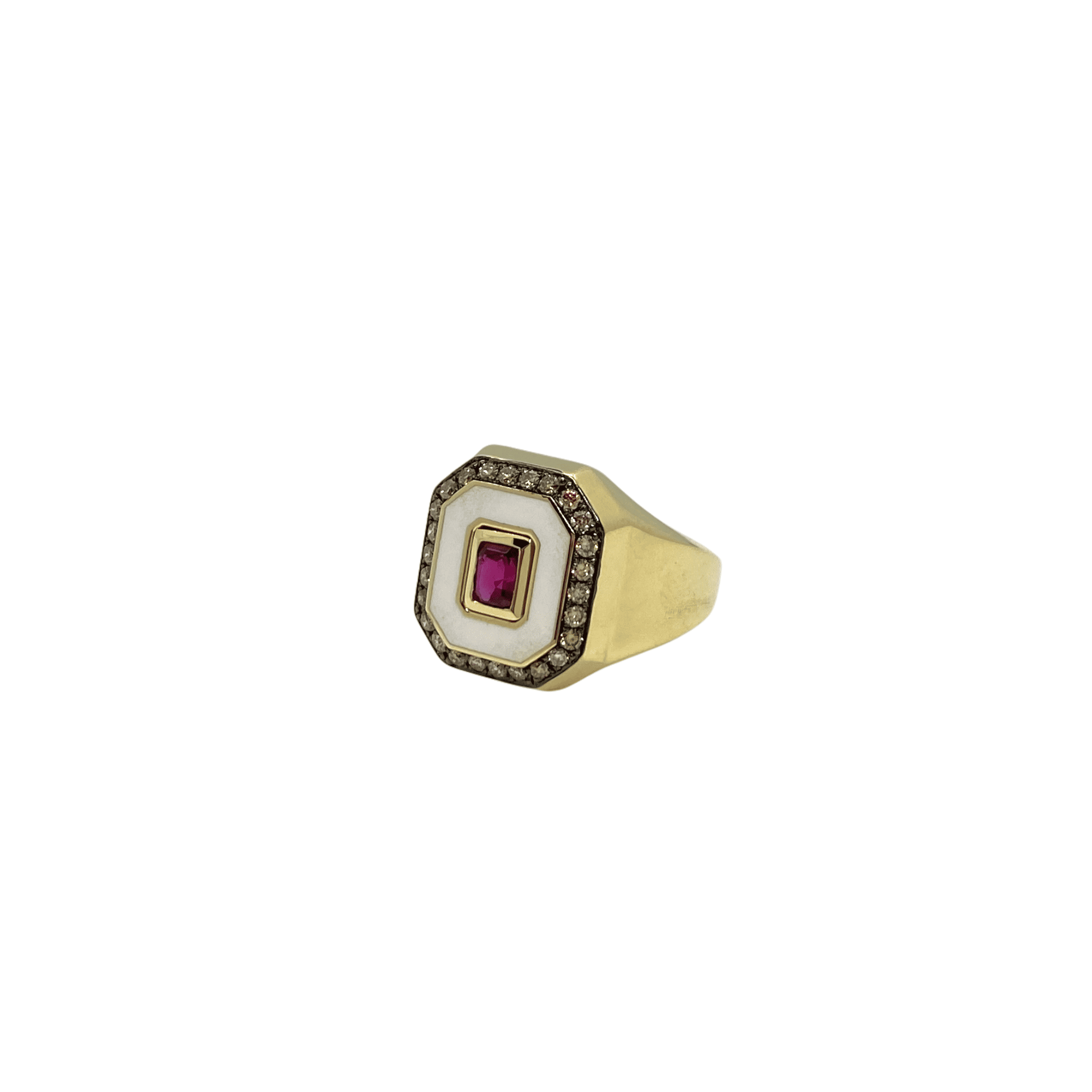 Octagonal chevalier ruby ring — Melina Fachidis (3)