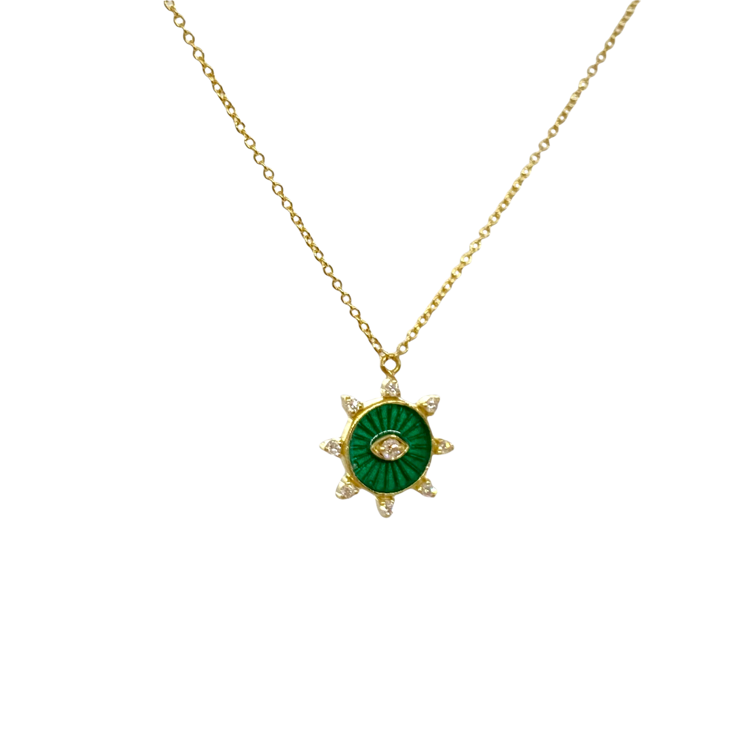 Green rays eye charm — Melina Fachidis (2)