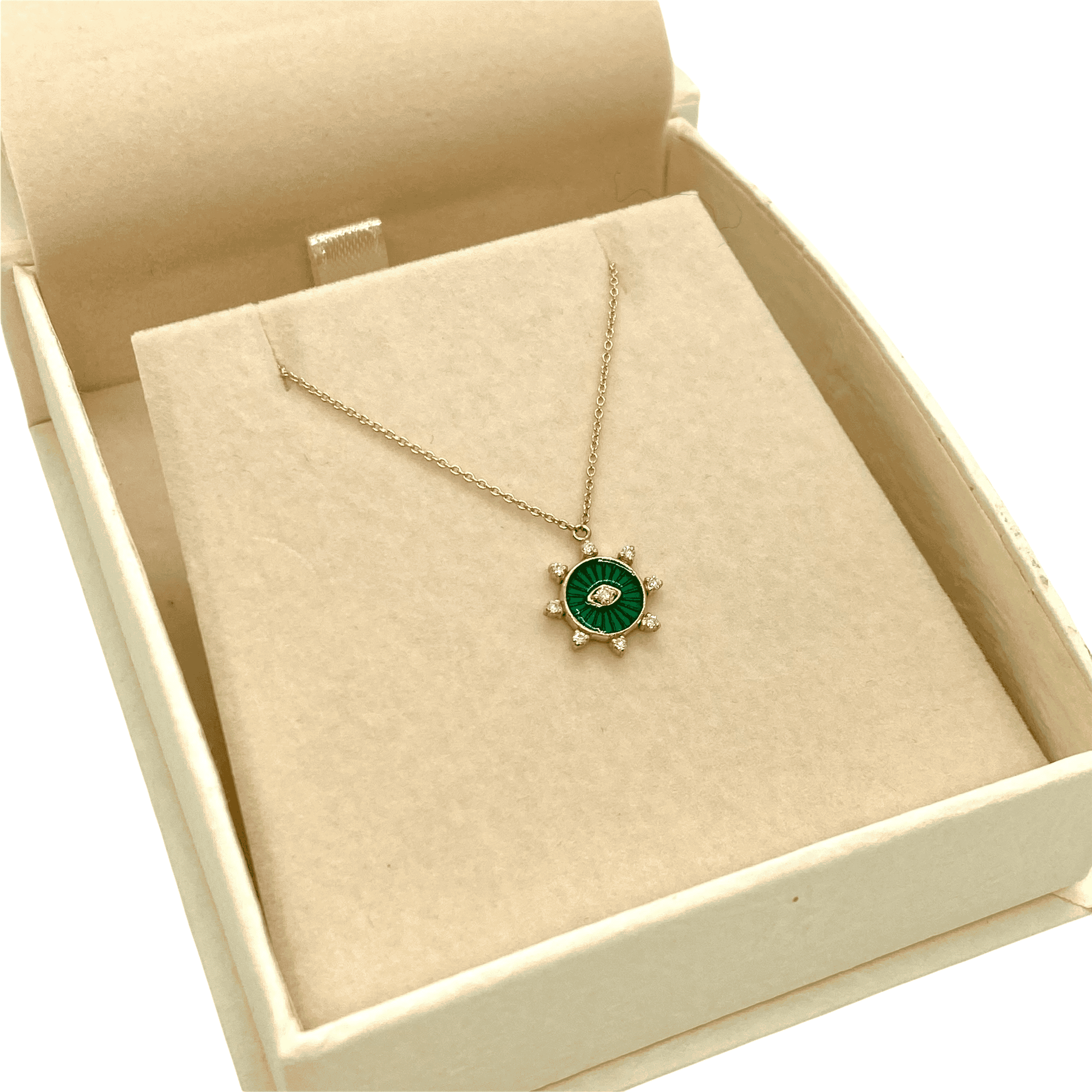 Green rays eye charm — Melina Fachidis (3)