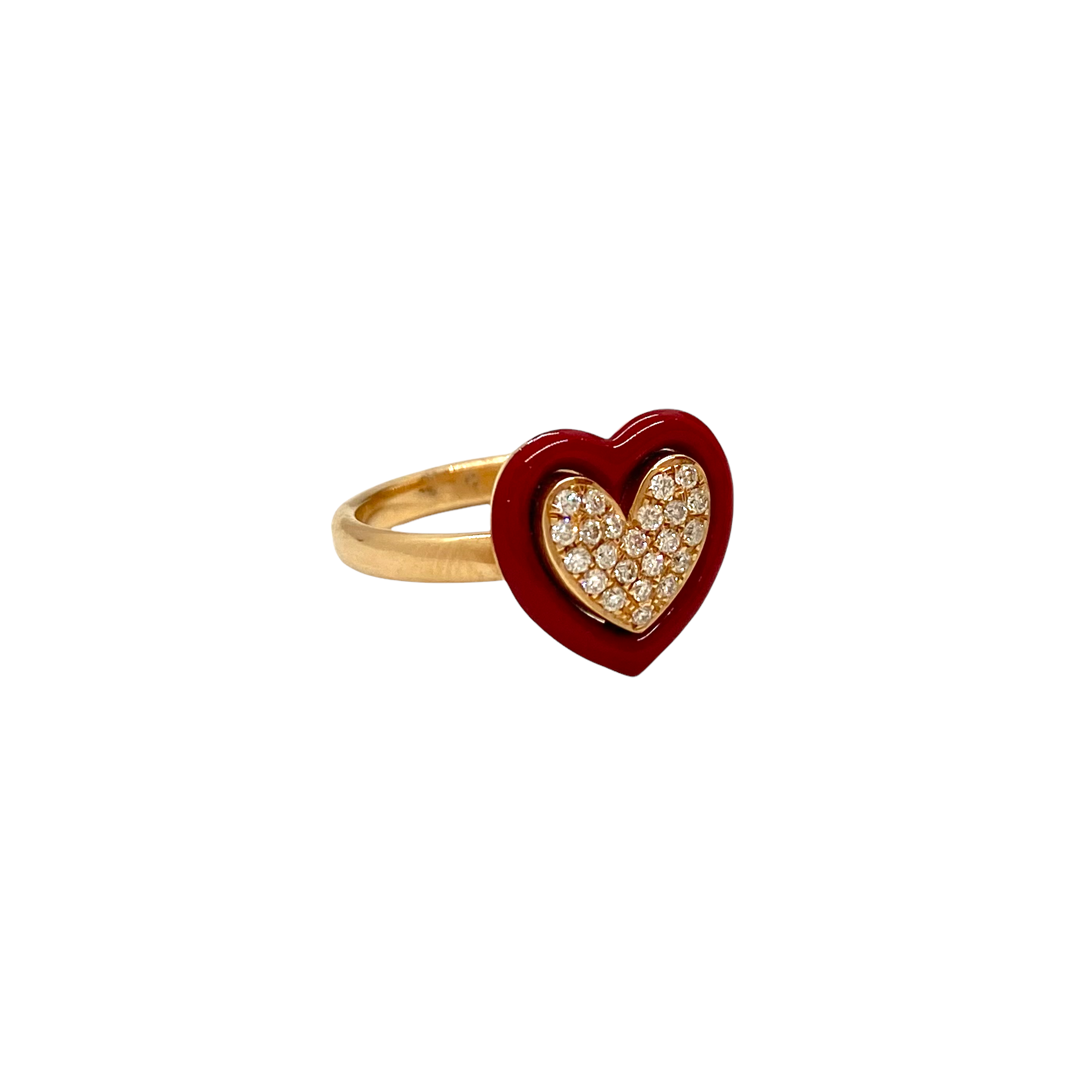 Romantic red heart diamond ring — Melina Fachidis (4)