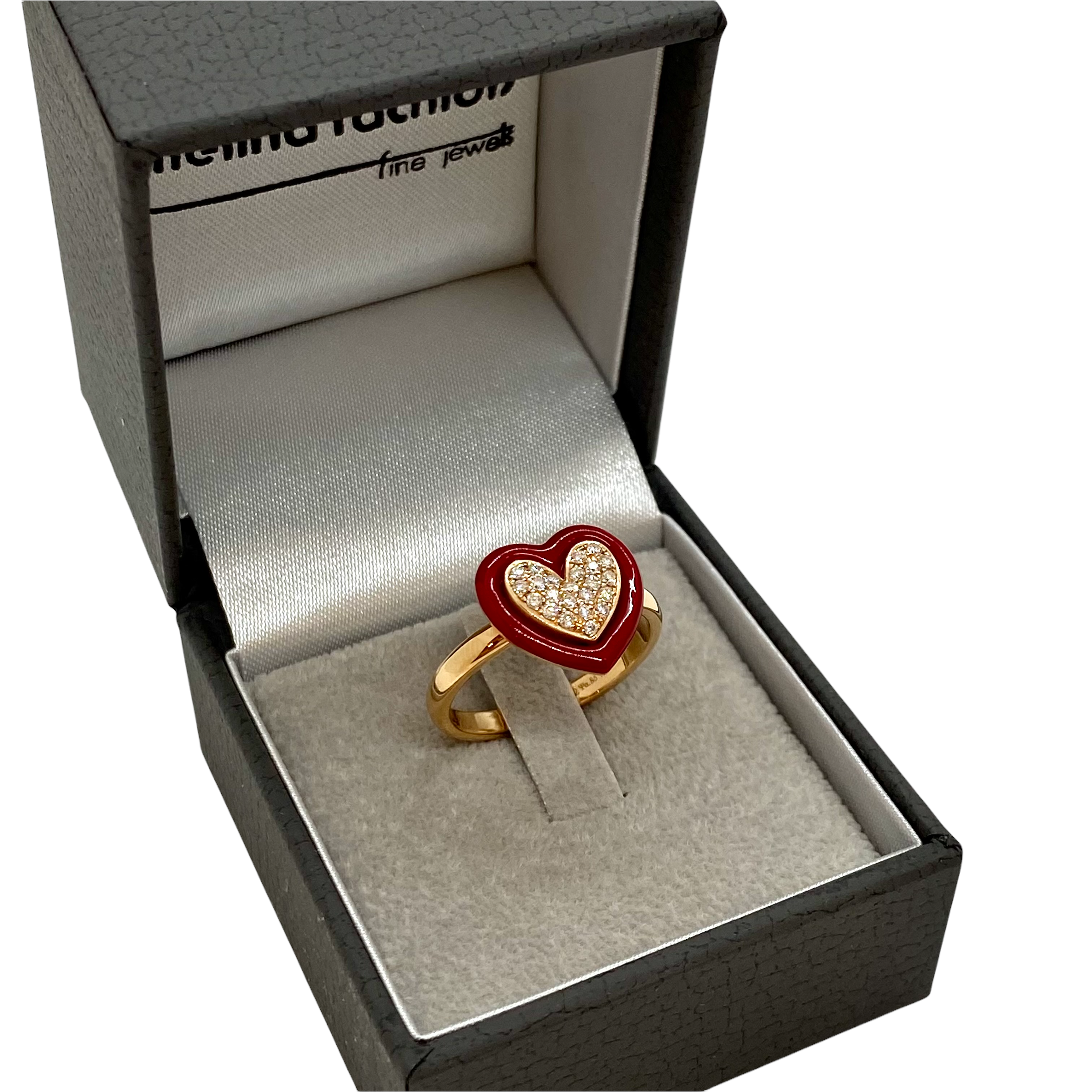 Romantic red heart diamond ring — Melina Fachidis (2)