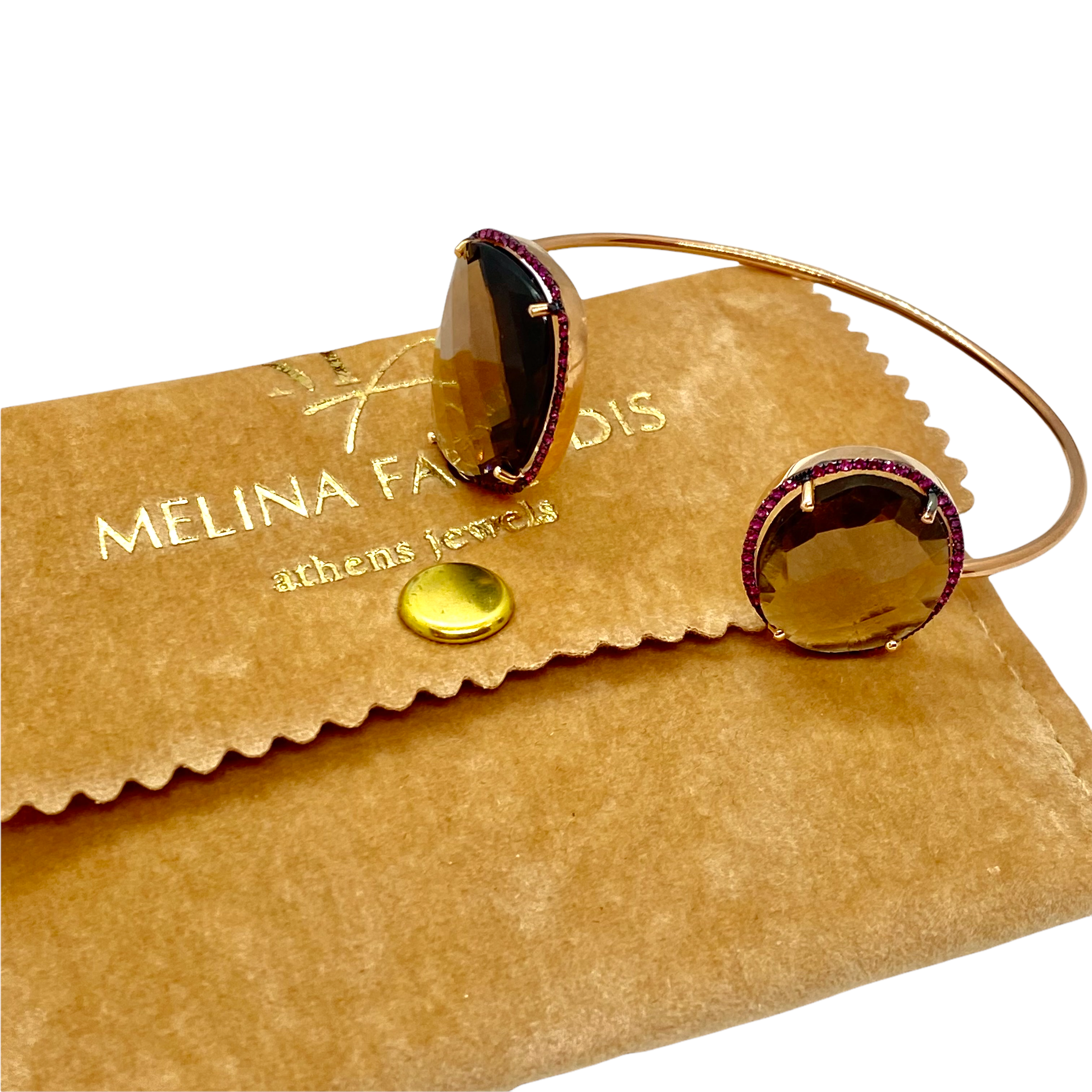 Smoky quartz cuff bracelet — Melina Fachidis (6)