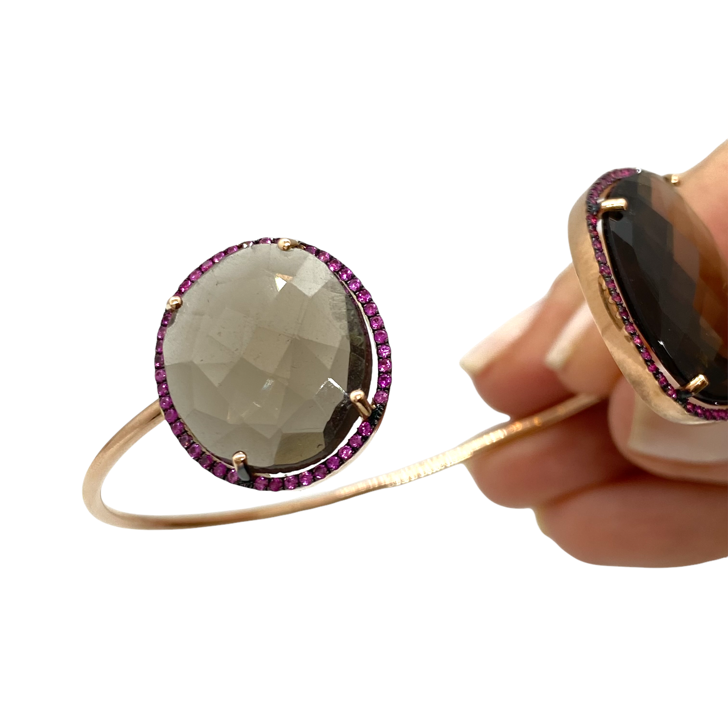 Smoky quartz cuff bracelet — Melina Fachidis (4)
