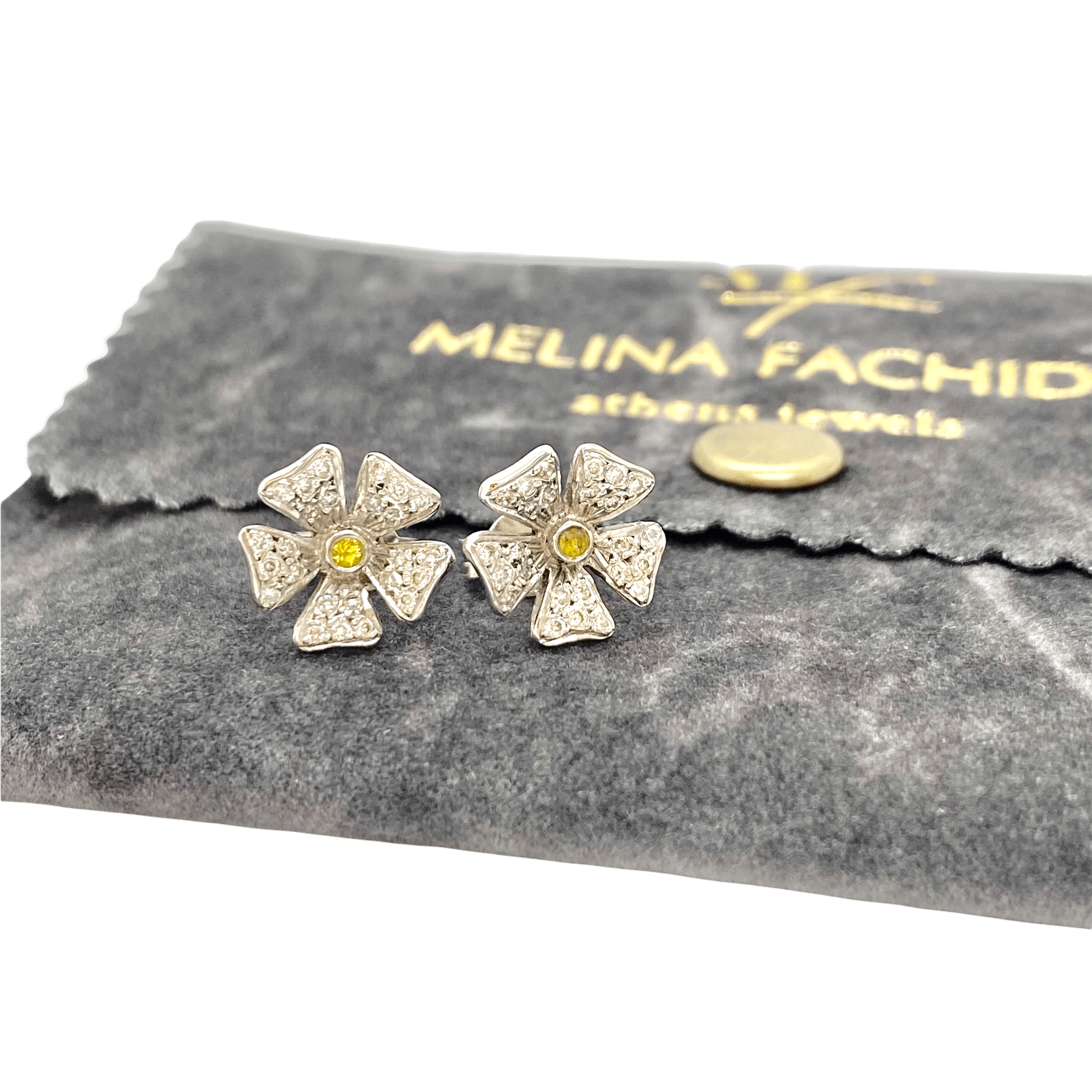 Floral diamond studs — Melina Fachidis (3)