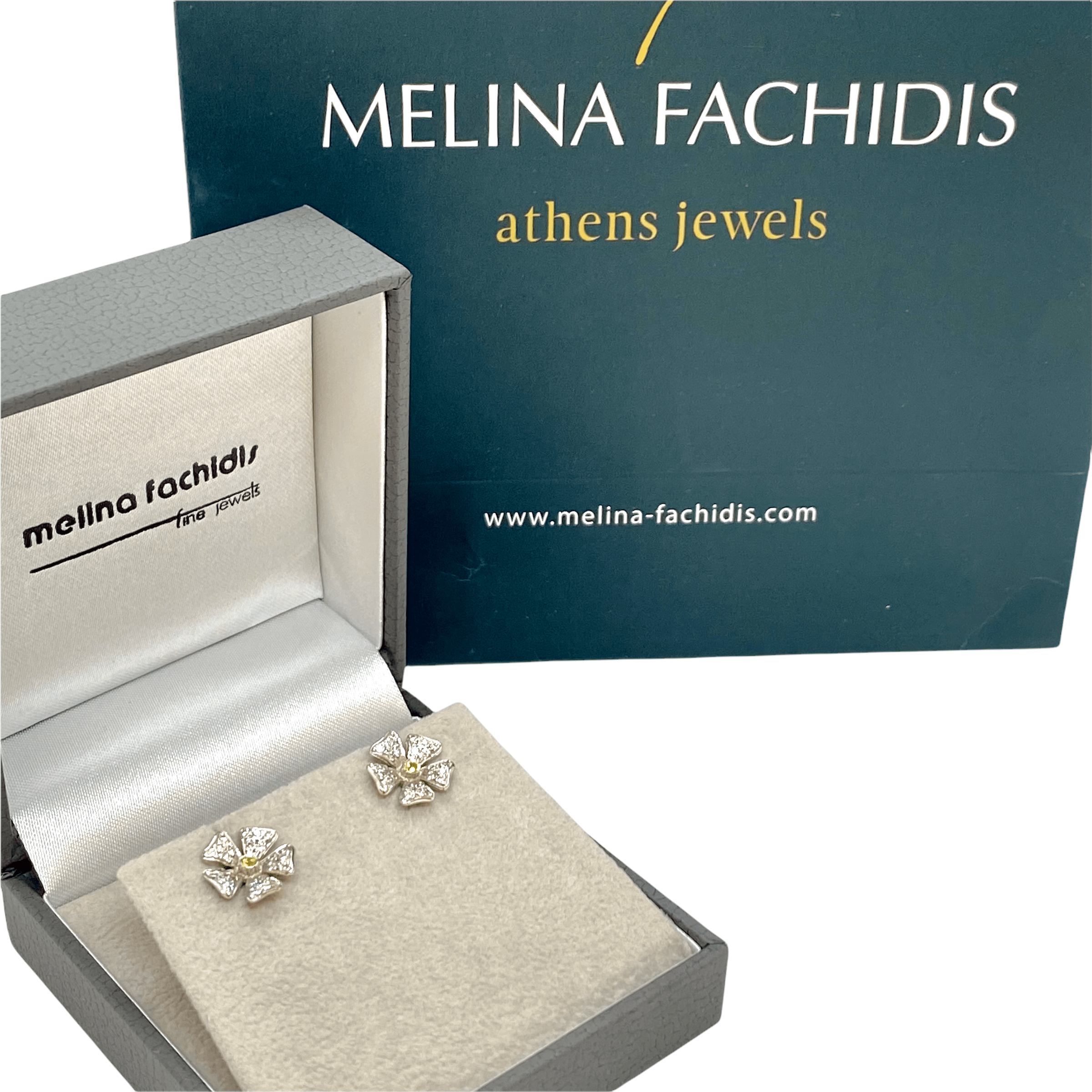 Floral diamond studs — Melina Fachidis (4)