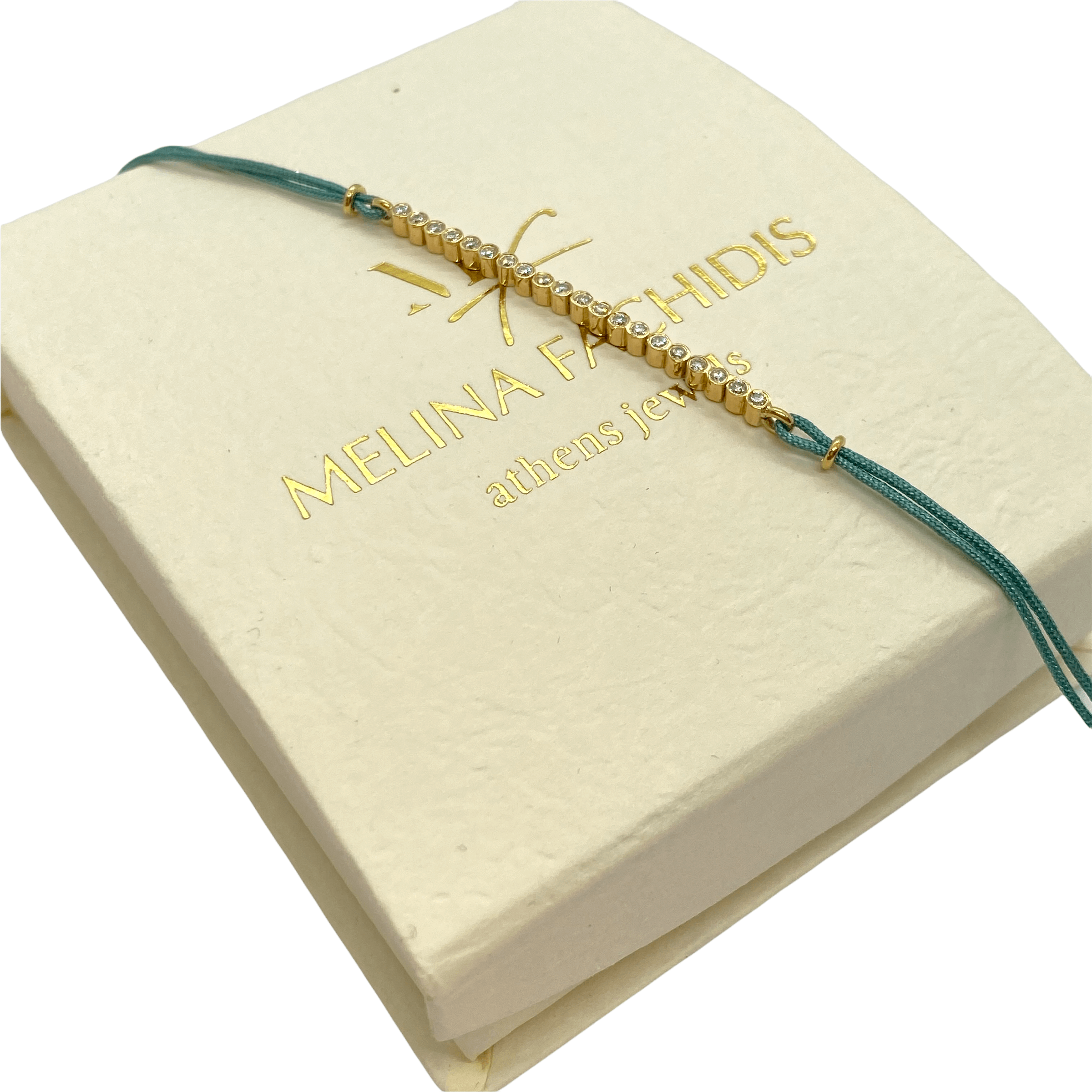 White diamonds cord tennis bracelet — Melina Fachidis (4)