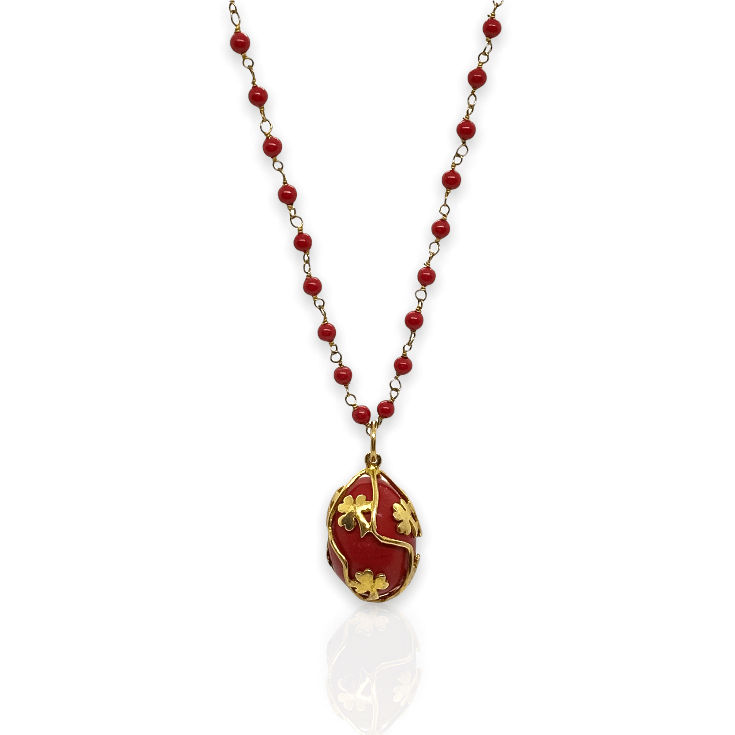Red coral egg charm — Melina Fachidis (3)