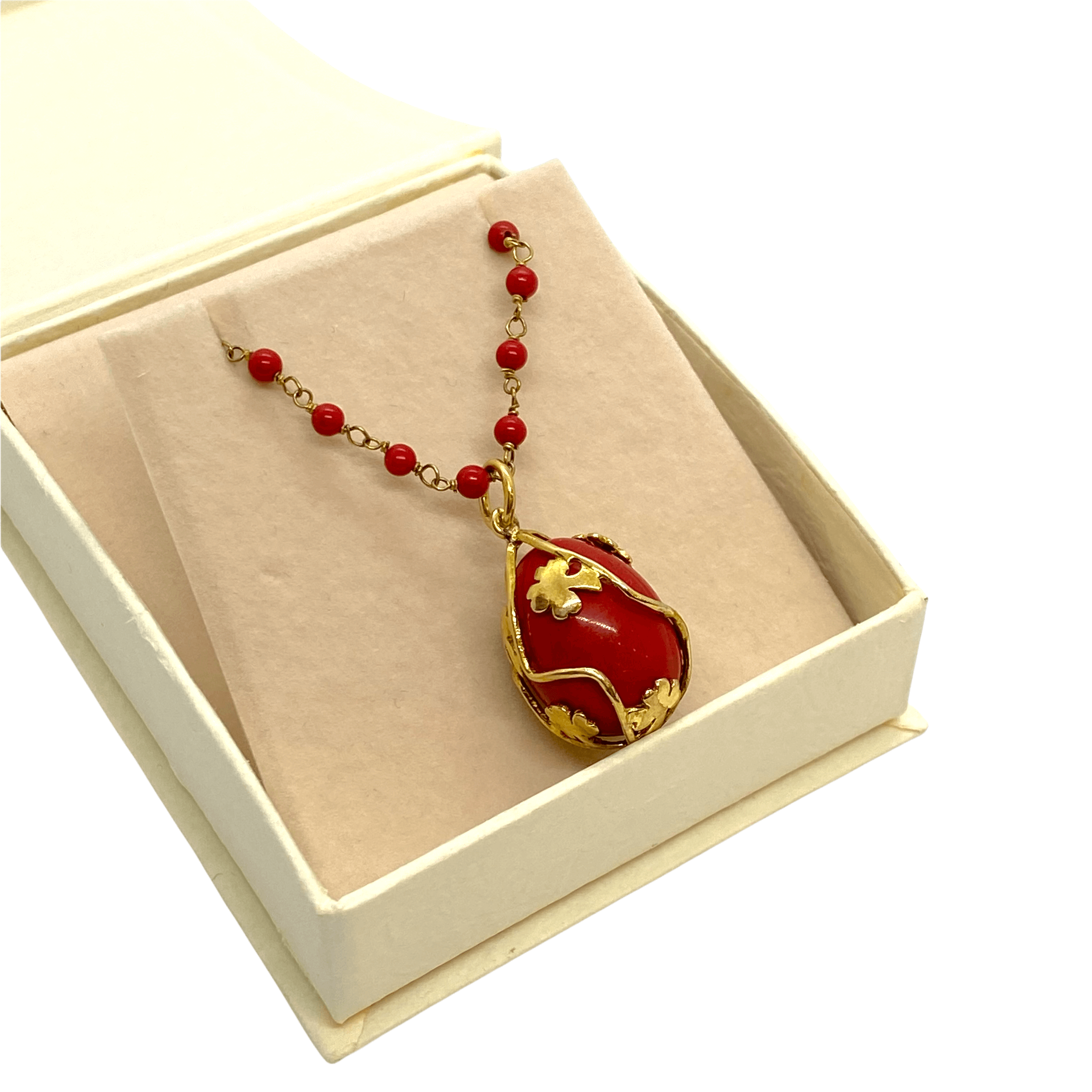 Red coral egg charm — Melina Fachidis (4)