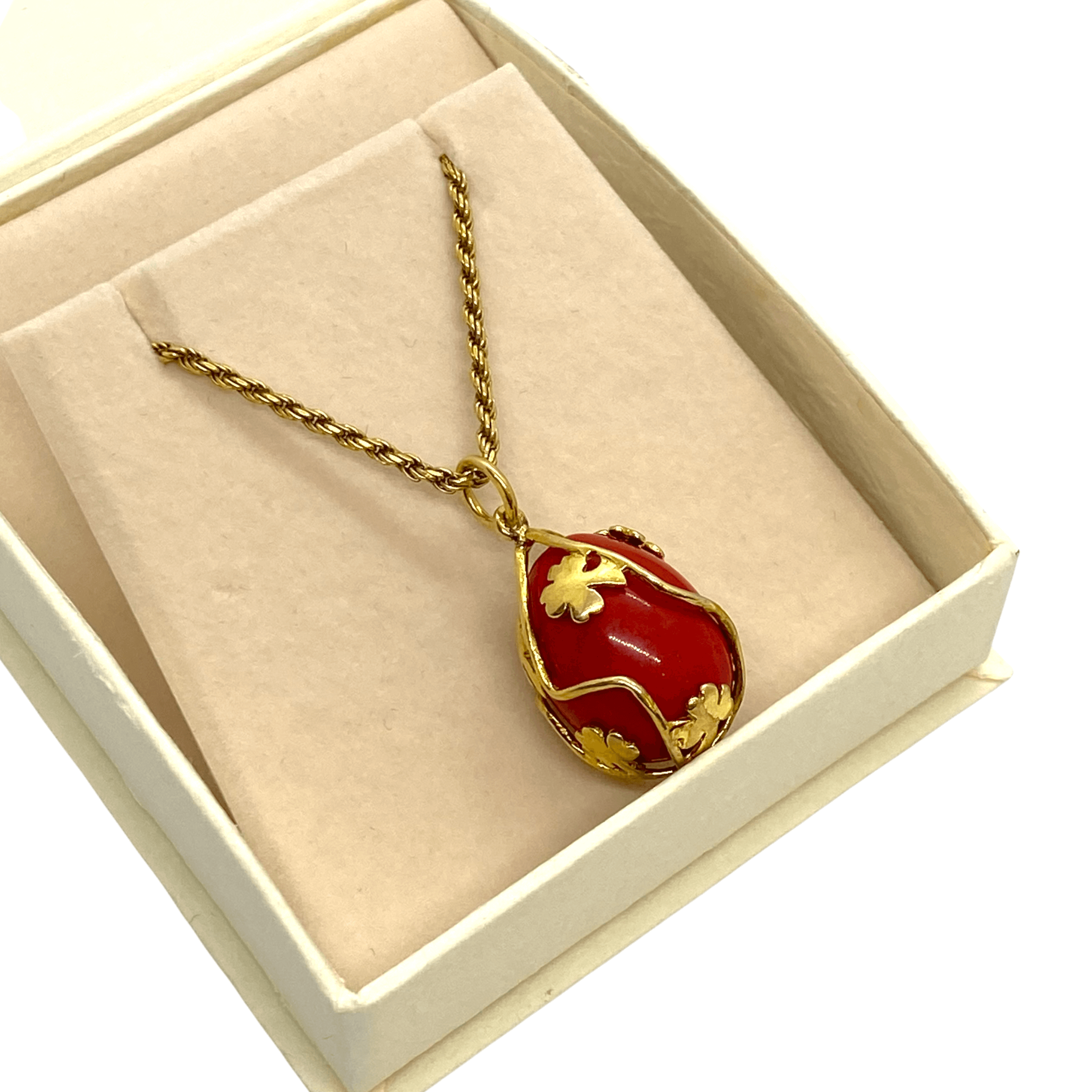 Red coral egg charm — Melina Fachidis (2)