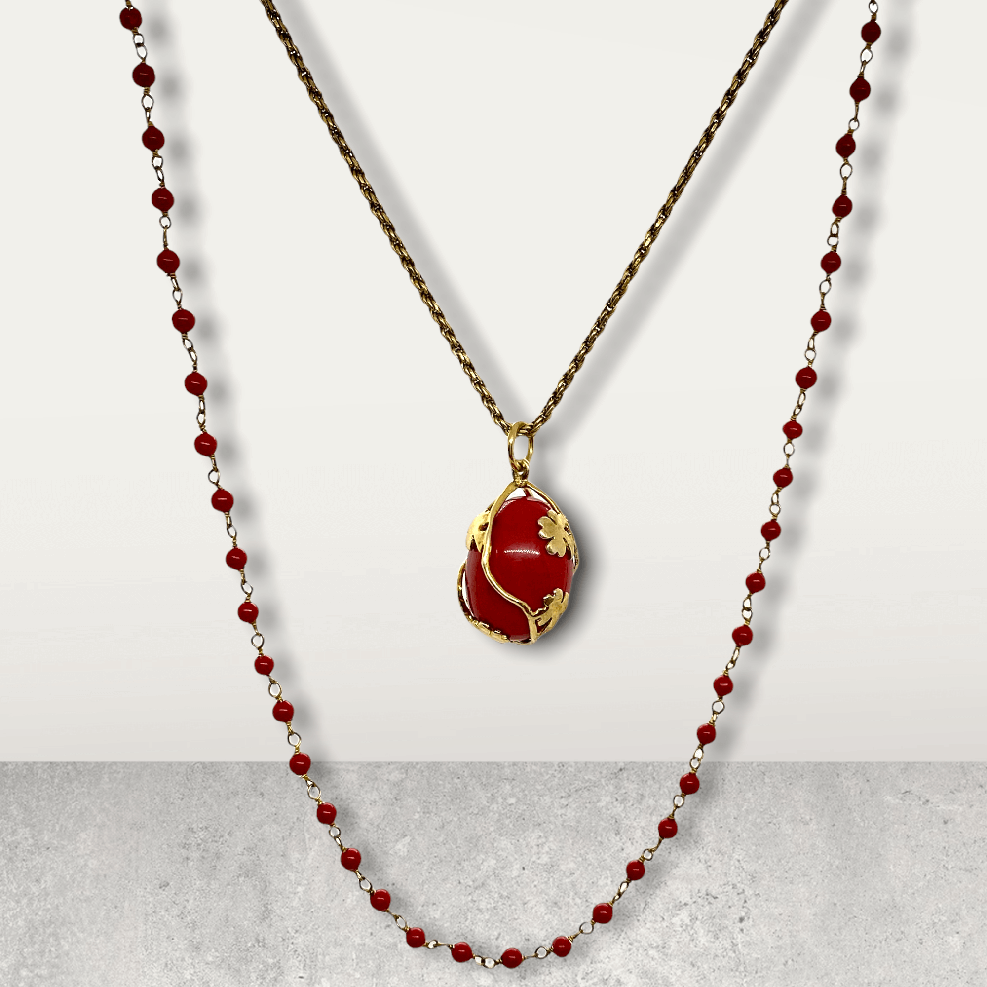 Red coral egg charm — Melina Fachidis (5)