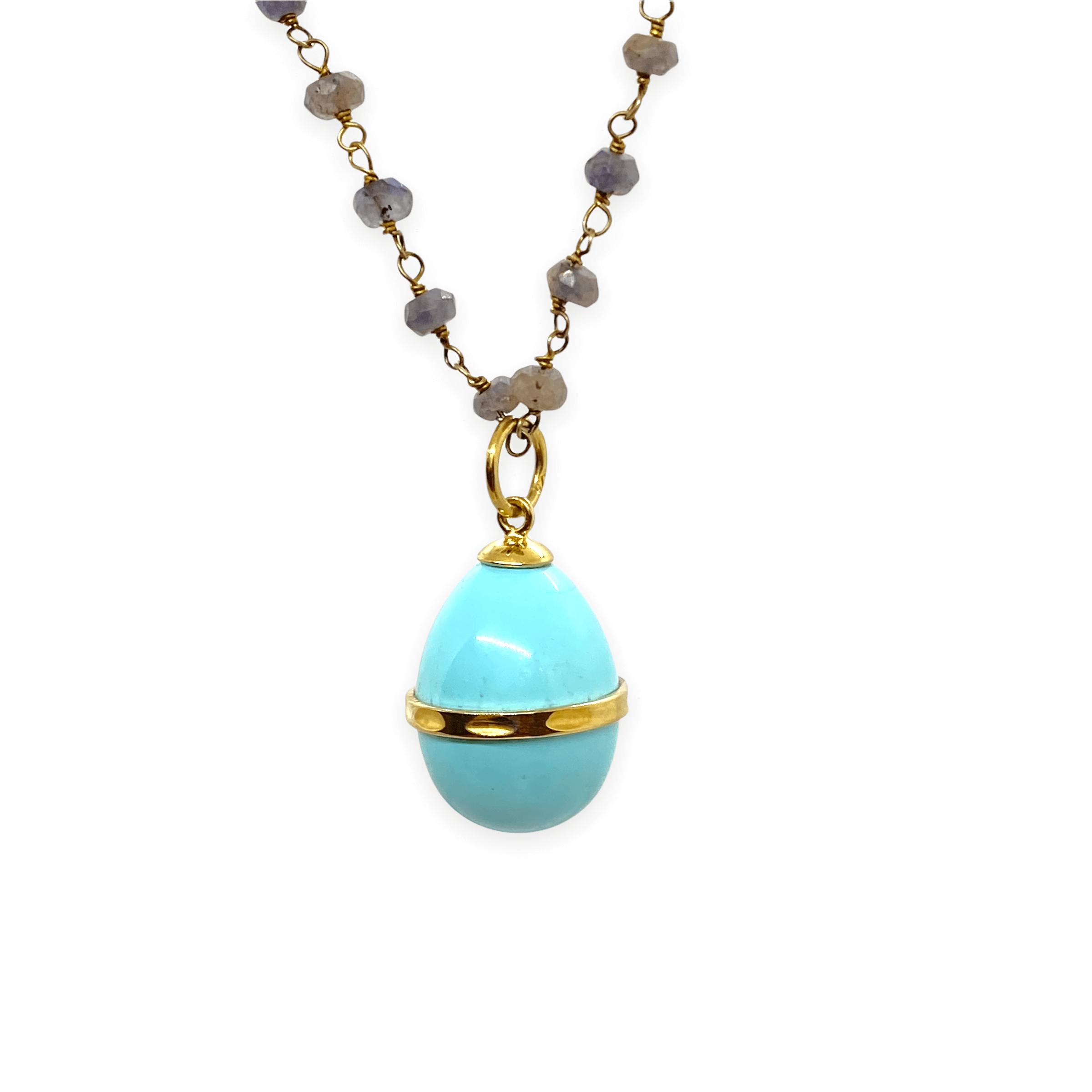 Turquoise Easter egg pendant — Melina Fachidis (4)