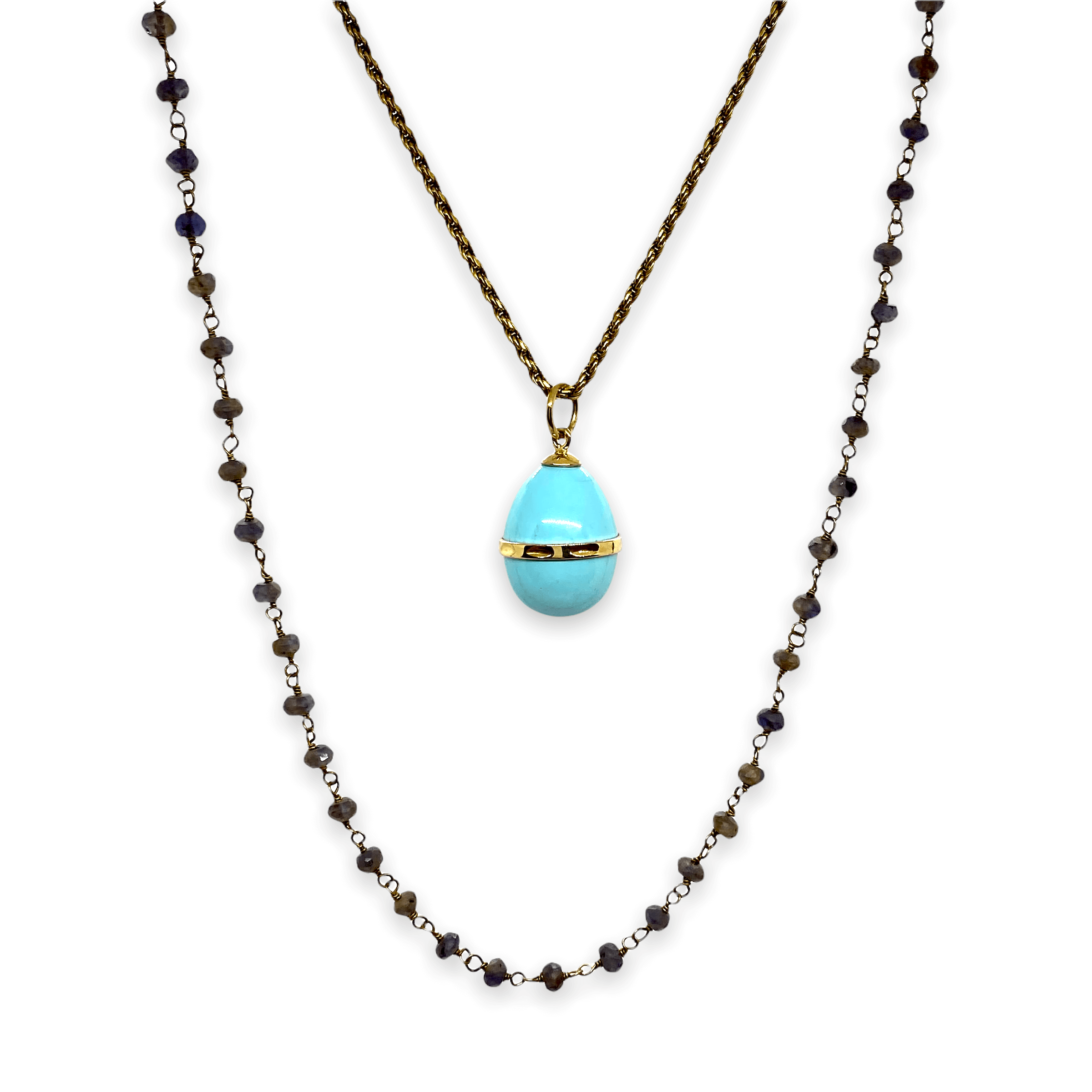 Turquoise Easter egg pendant — Melina Fachidis (6)