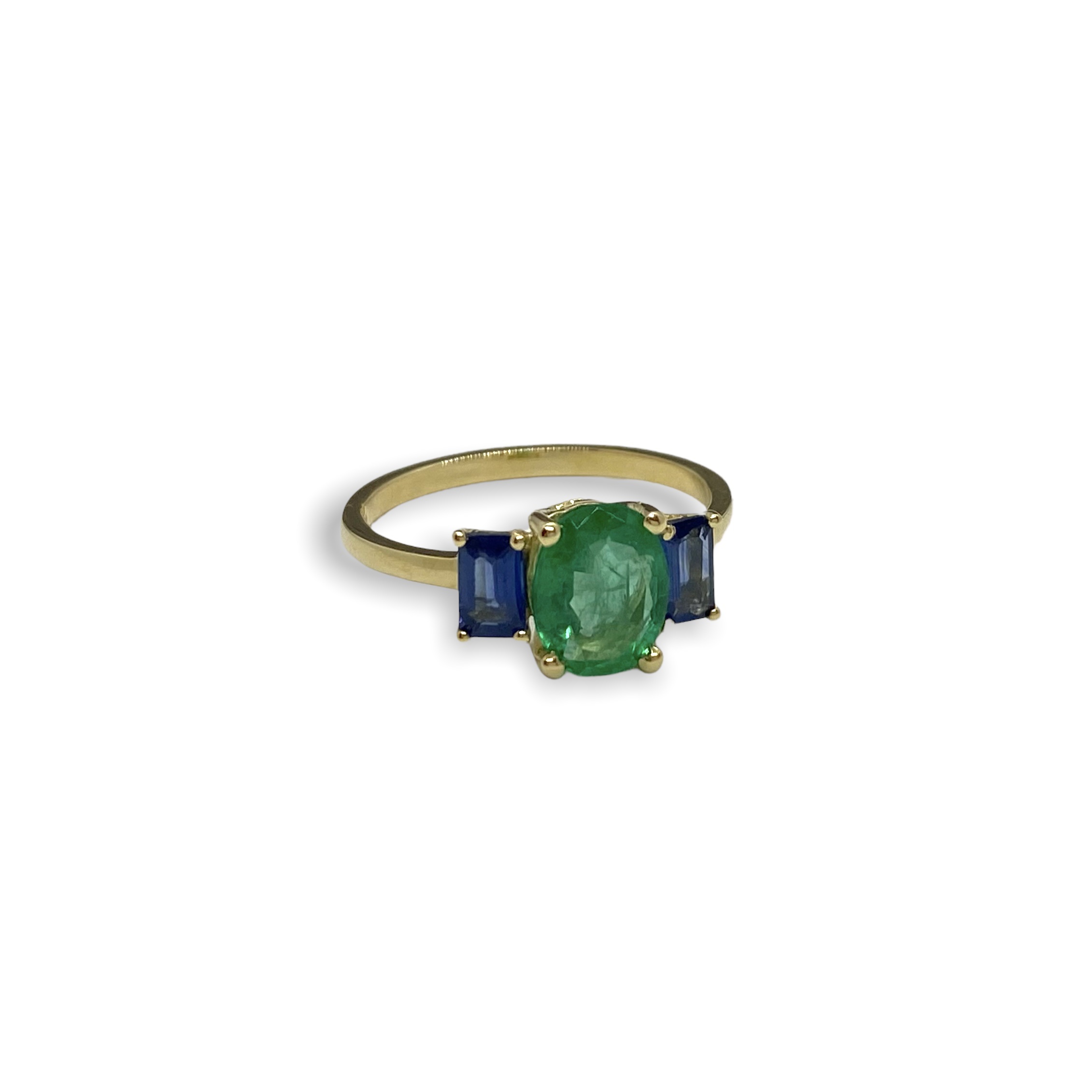 Emerald and sapphires triple ring — Melina Fachidis (2)
