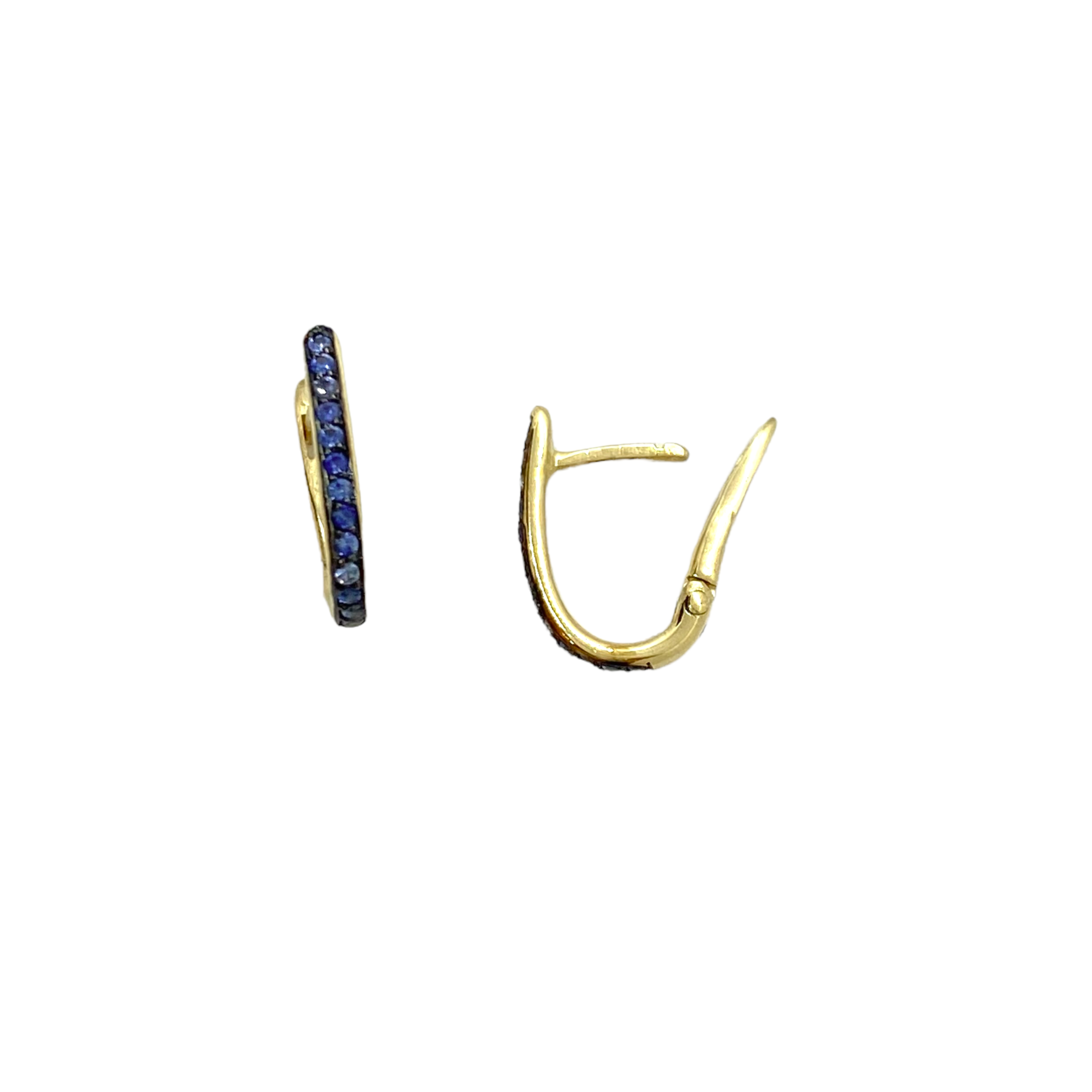 Minimal chic sapphire oval hoops — Melina Fachidis (2)